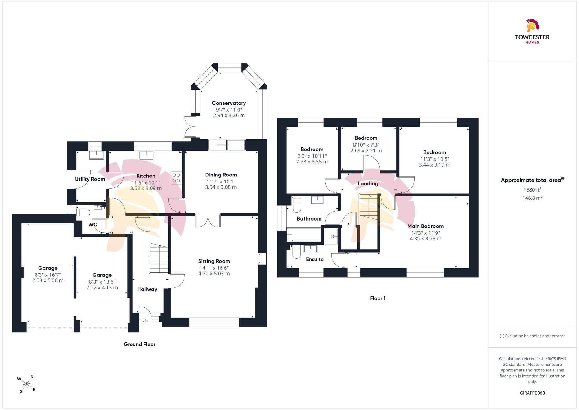 47 Clare Crescent, Towcester floorplan