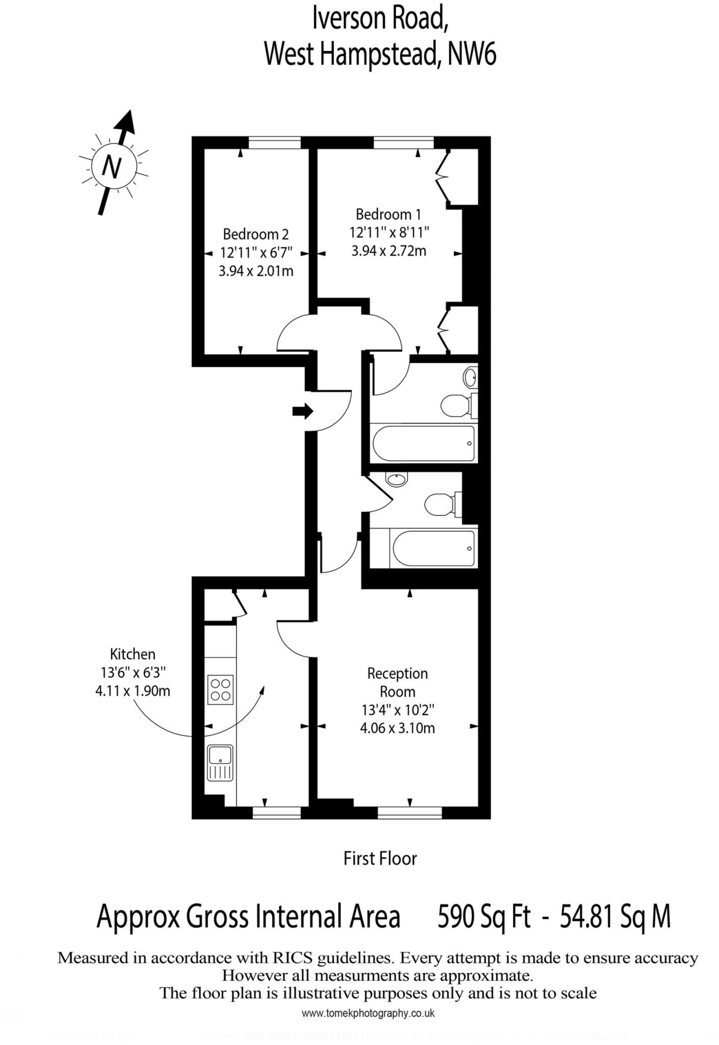 Flat 3, 2 Iverson Road, London floorplan
