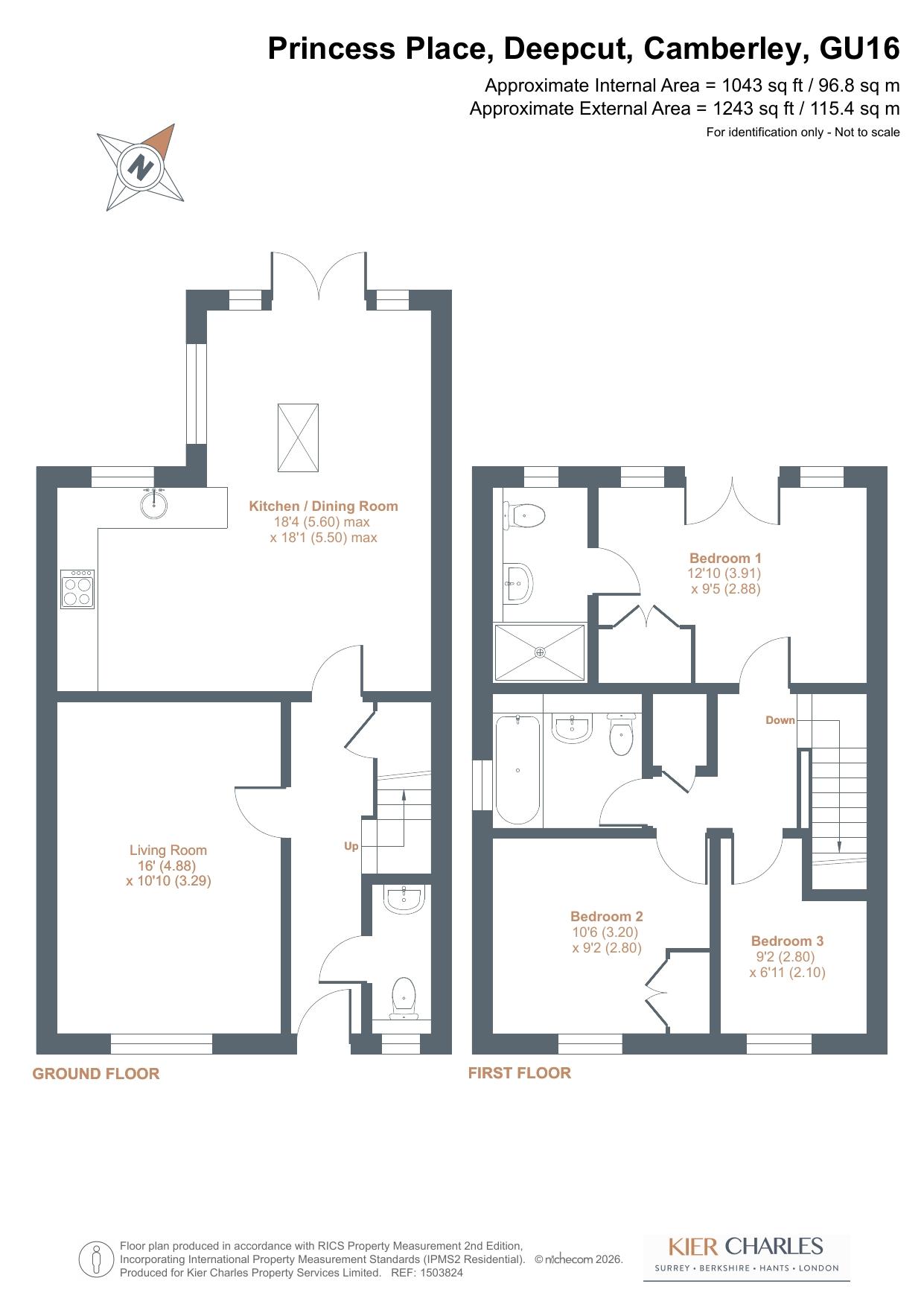 6, Princess Place, Camberley floorplan