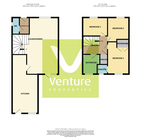 15, Robinson Grove, Crook floorplan