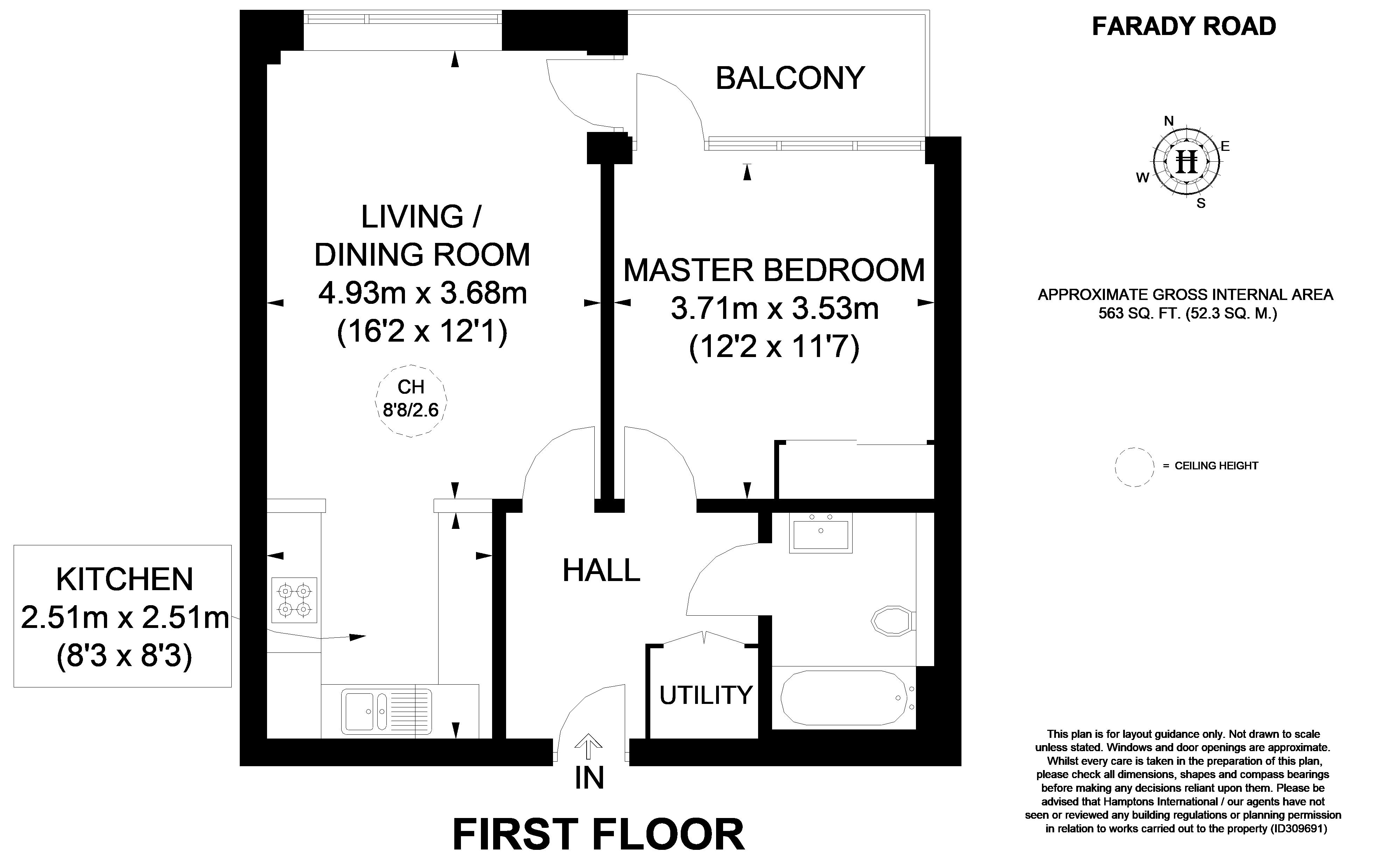 Flat 2, 23, Faraday Road, London floorplan