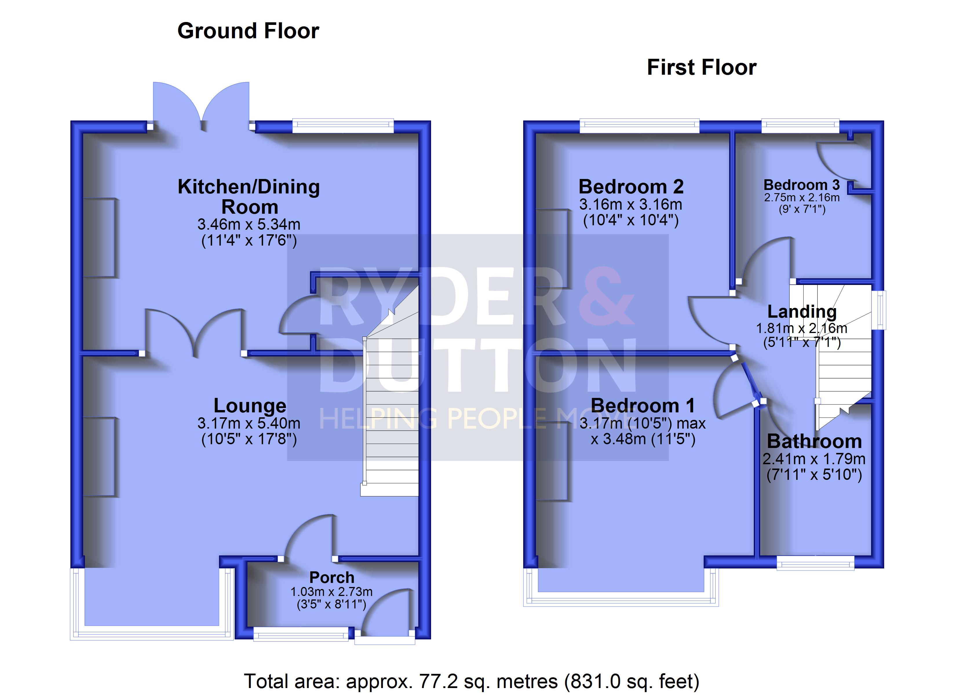 47, Bentley Avenue, Manchester floorplan
