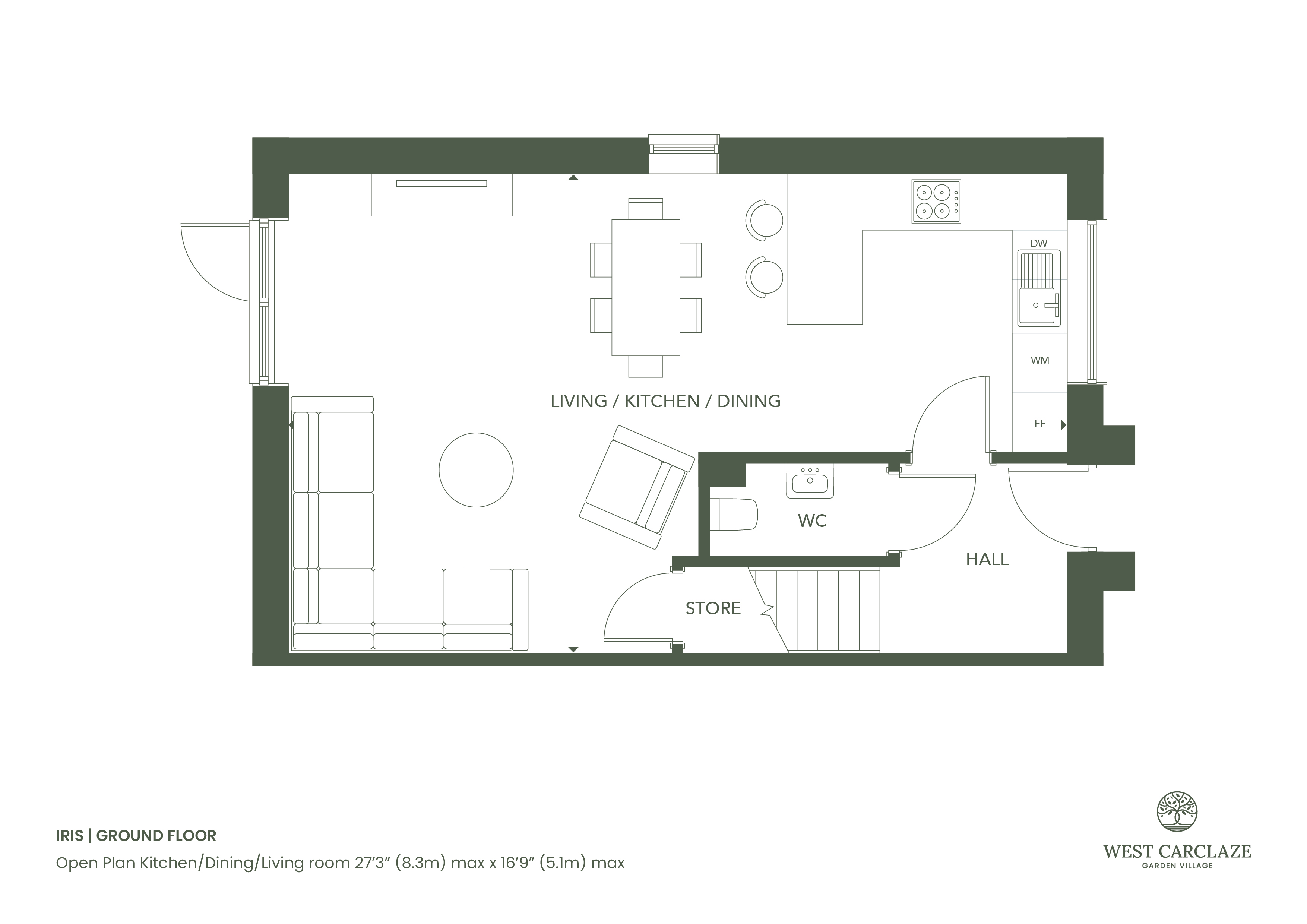 The Iris,, The Iris - West Carclaze Garden Village, Cornwall floorplan