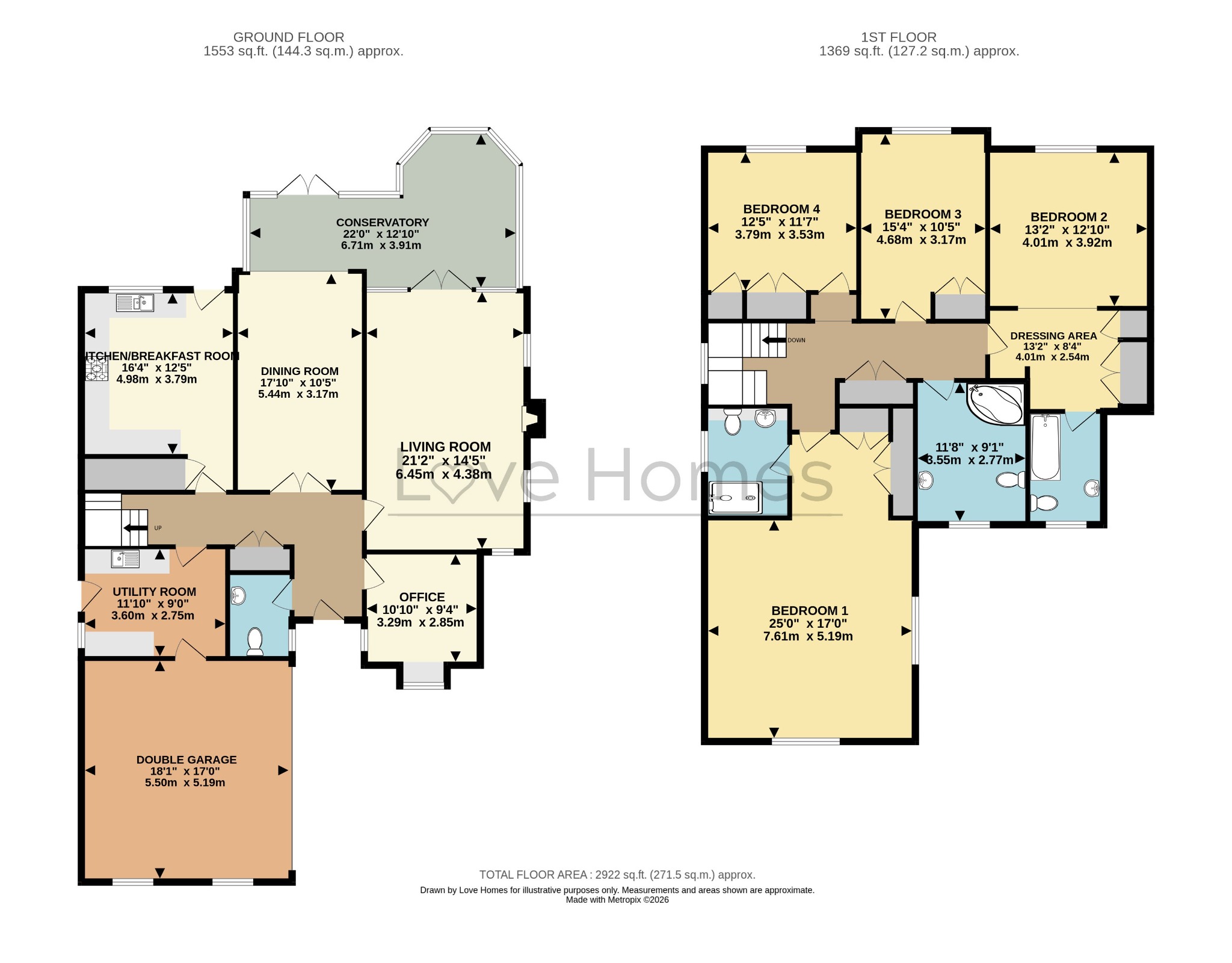 20 Highfields, Westoning, Bedfordshire floorplan