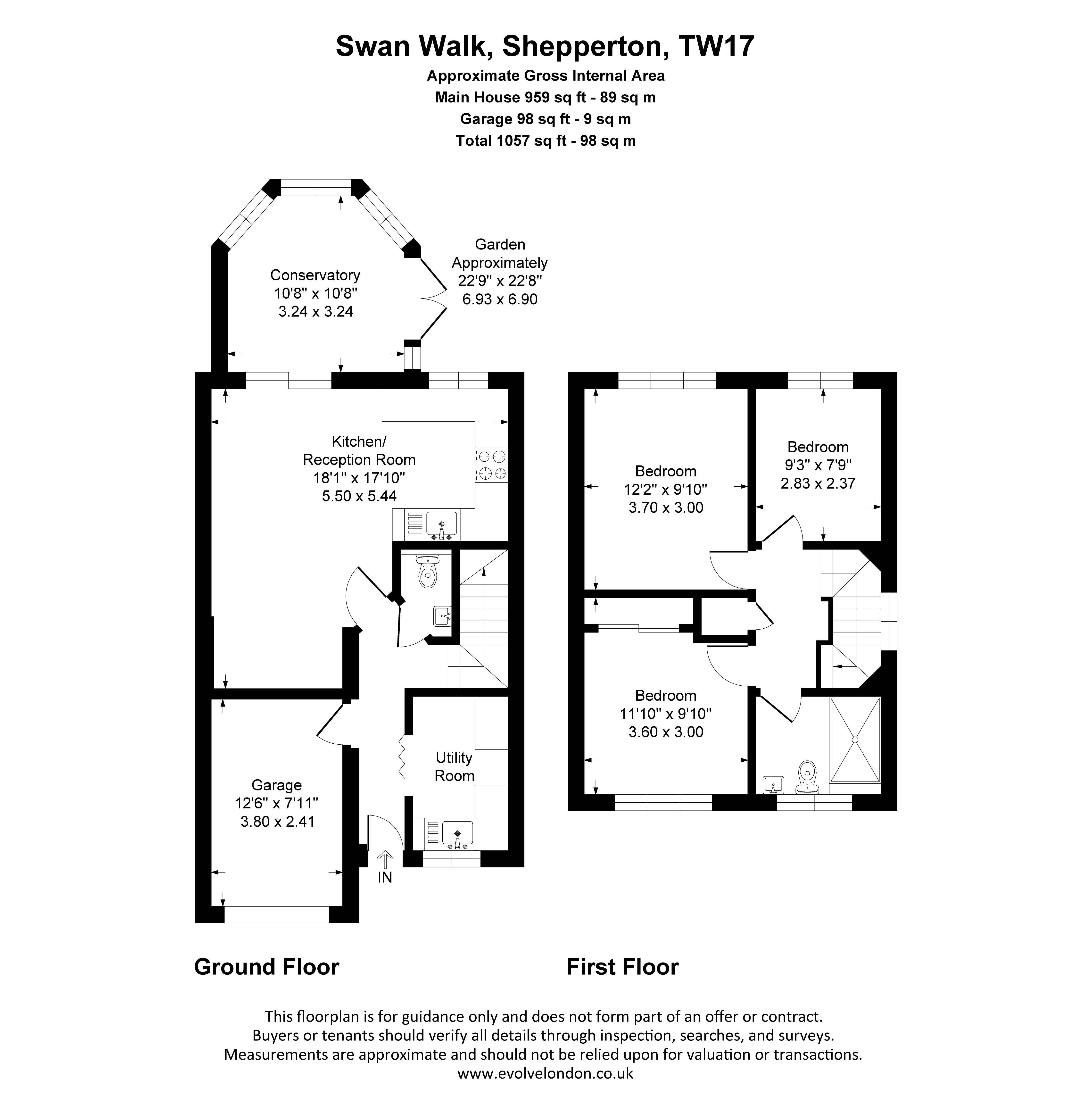 67, Swan Walk, Shepperton floorplan
