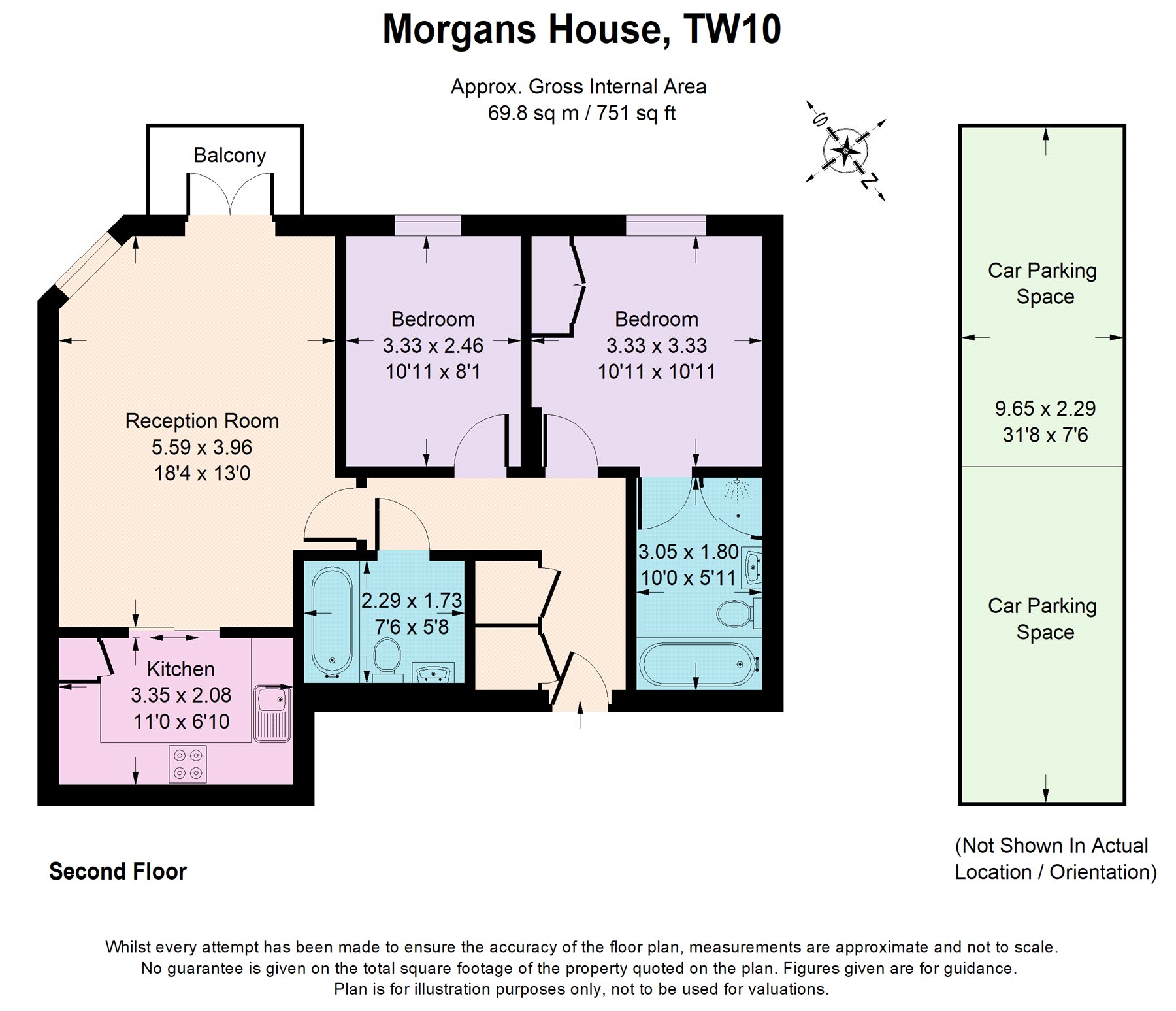 2 Bedrooms Flat for sale in Morgans House, Ham Common, Richmond TW10