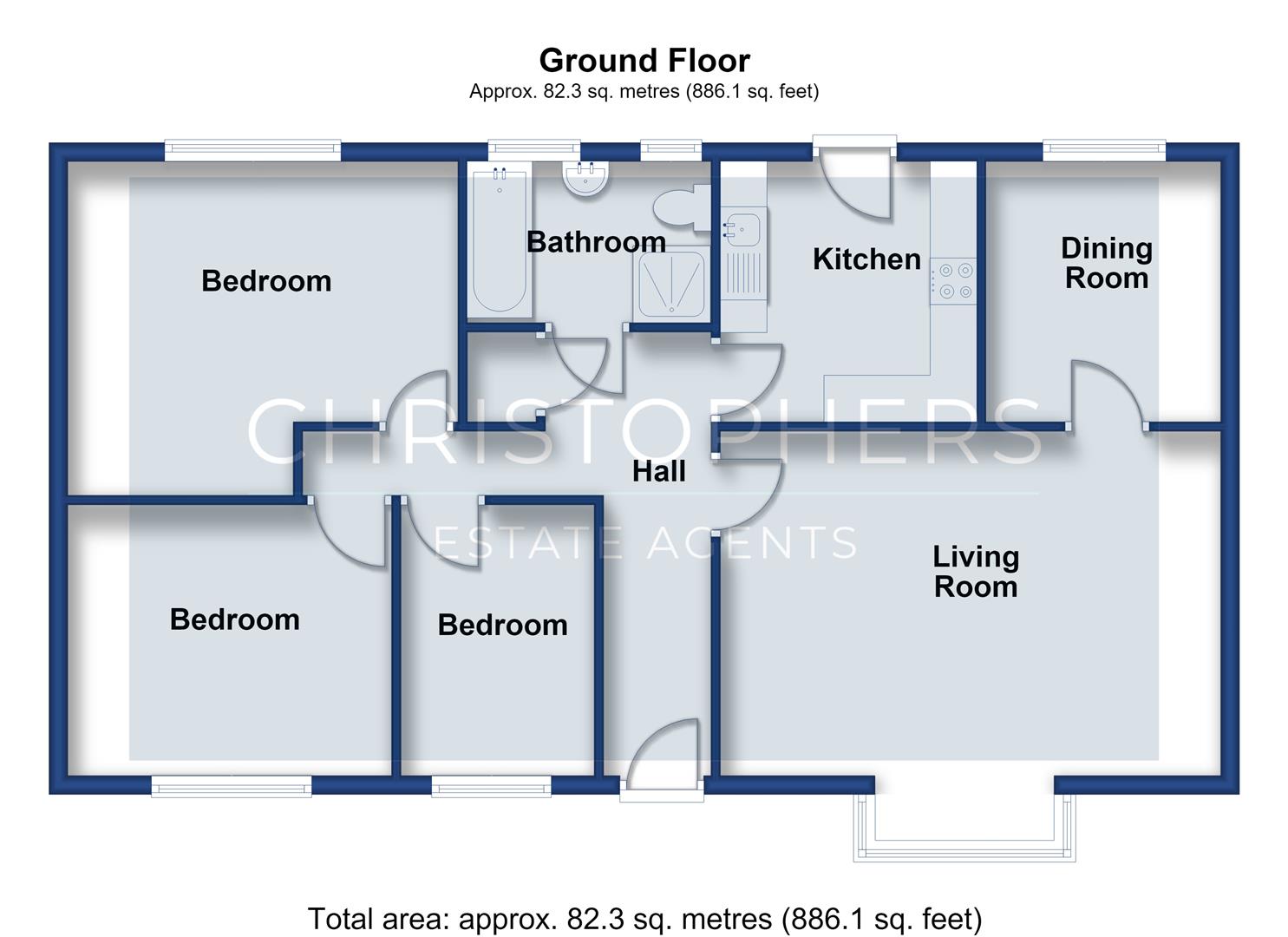 3, Penwyth, Gweek floorplan