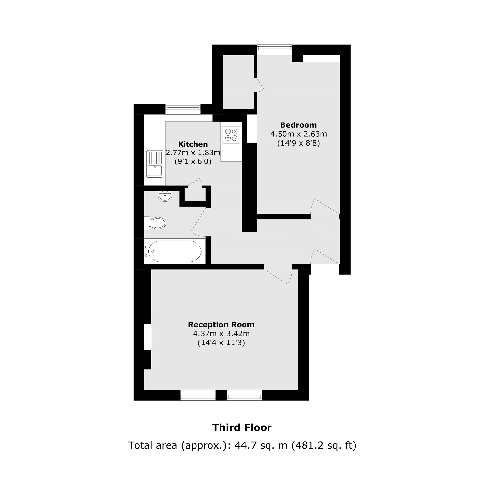 67 Kingsley Flats, Old Kent Road, London floorplan