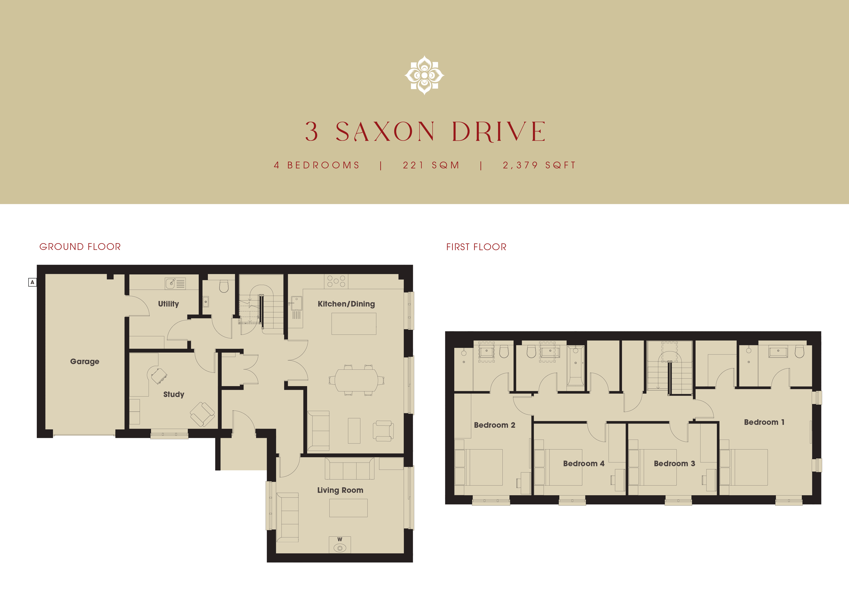 3 Saxon Drive, Manor Court, Greet floorplan