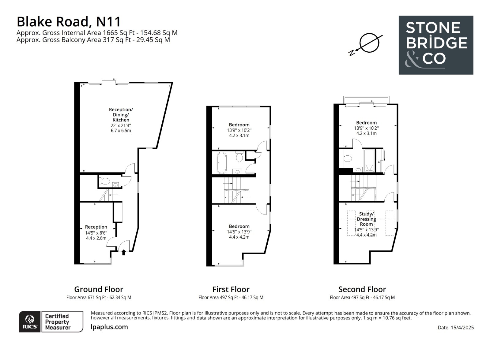71B,, Blake Road, London floorplan