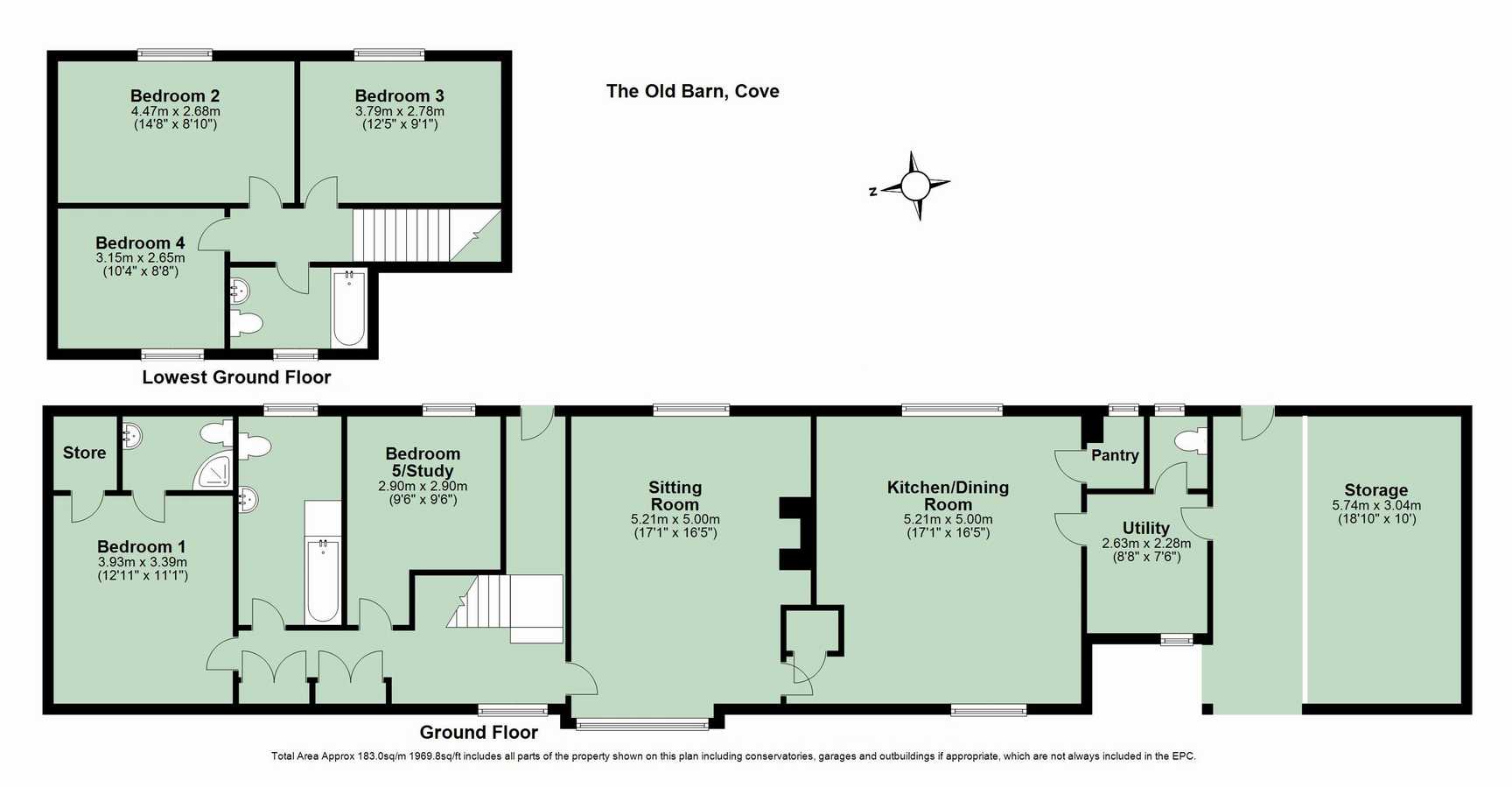 5 Bedrooms Barn conversion to rent in Cove, Tiverton EX16