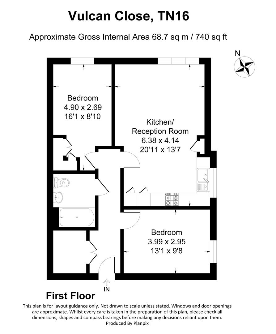 Flat 3, 14, Vulcan Close, Westerham floorplan