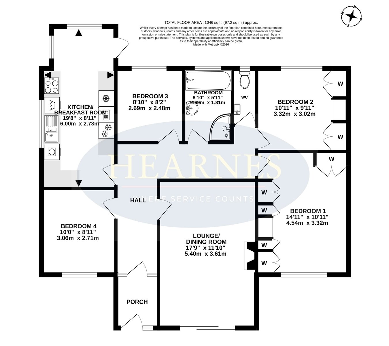 459, Wimborne Road East, Ferndown floorplan