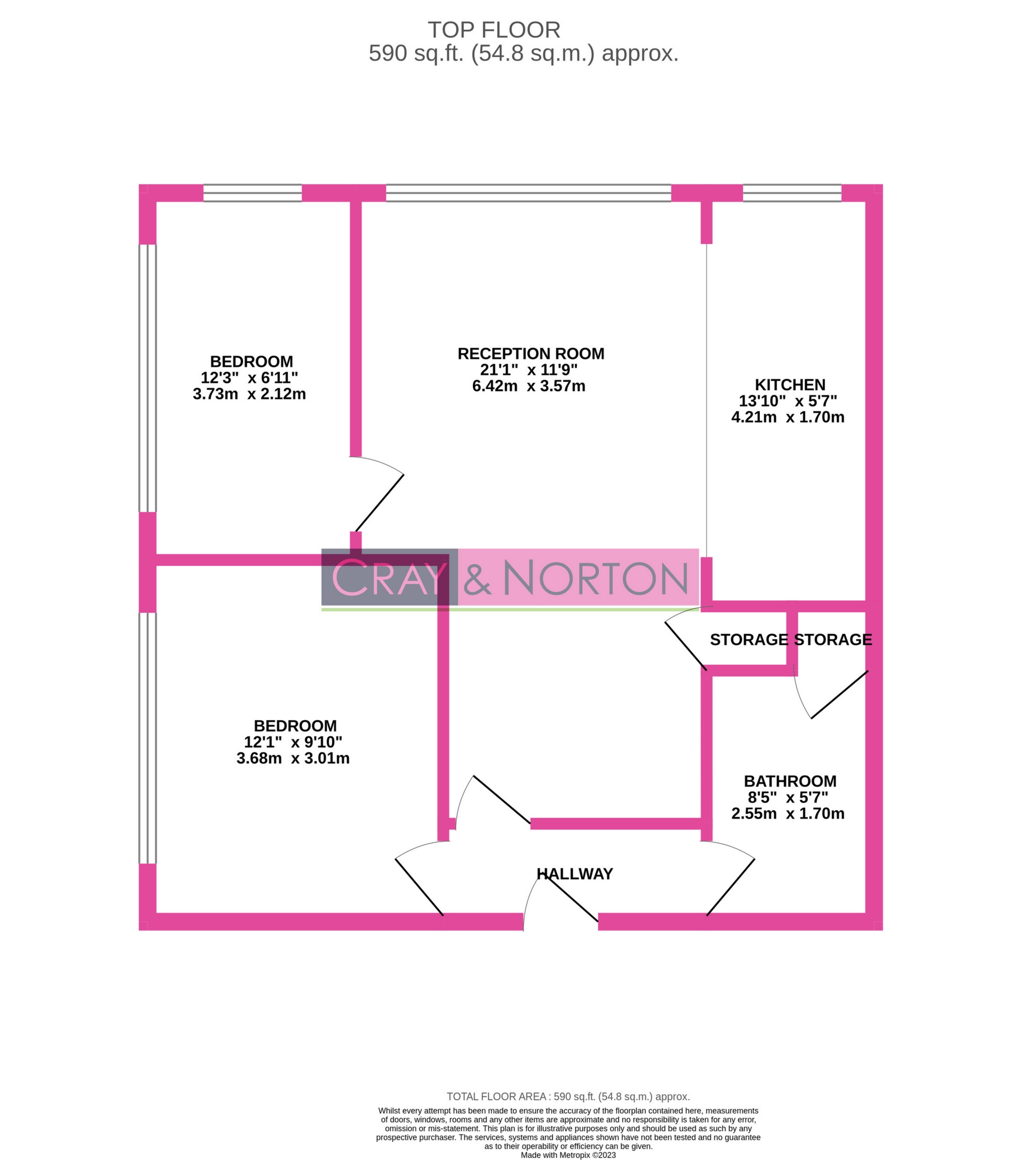 Flat 5 Sidda House 350, Lower Addiscombe Road, Croydon floorplan