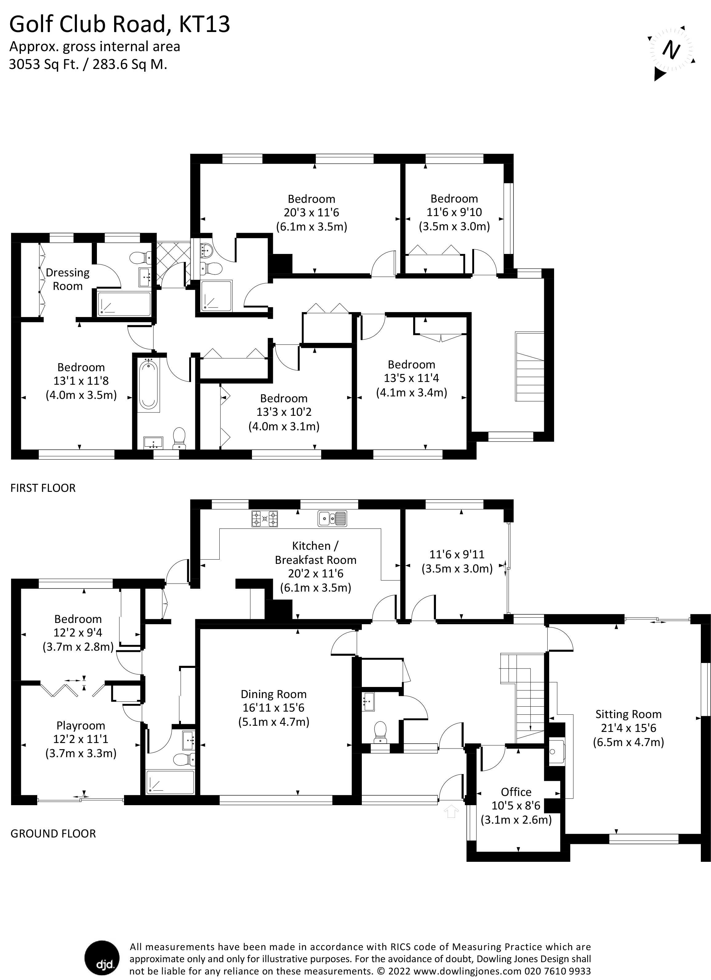 The Chalet House,, Golf Club Road, Weybridge floorplan