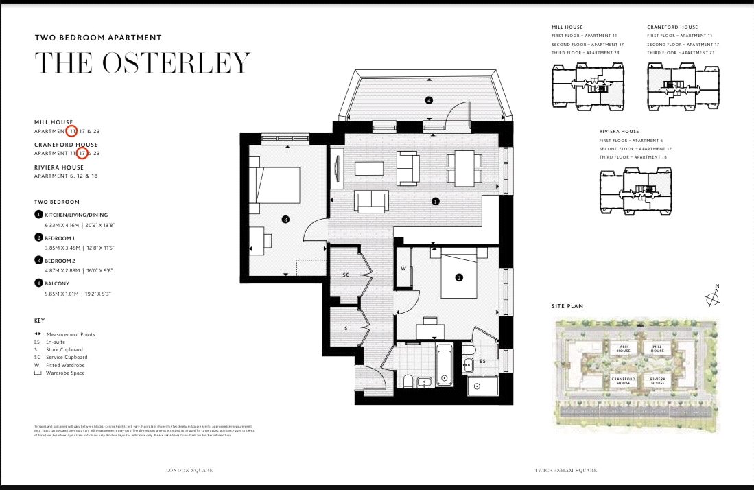 Flat 17,, Craneford House, Twickenham floorplan