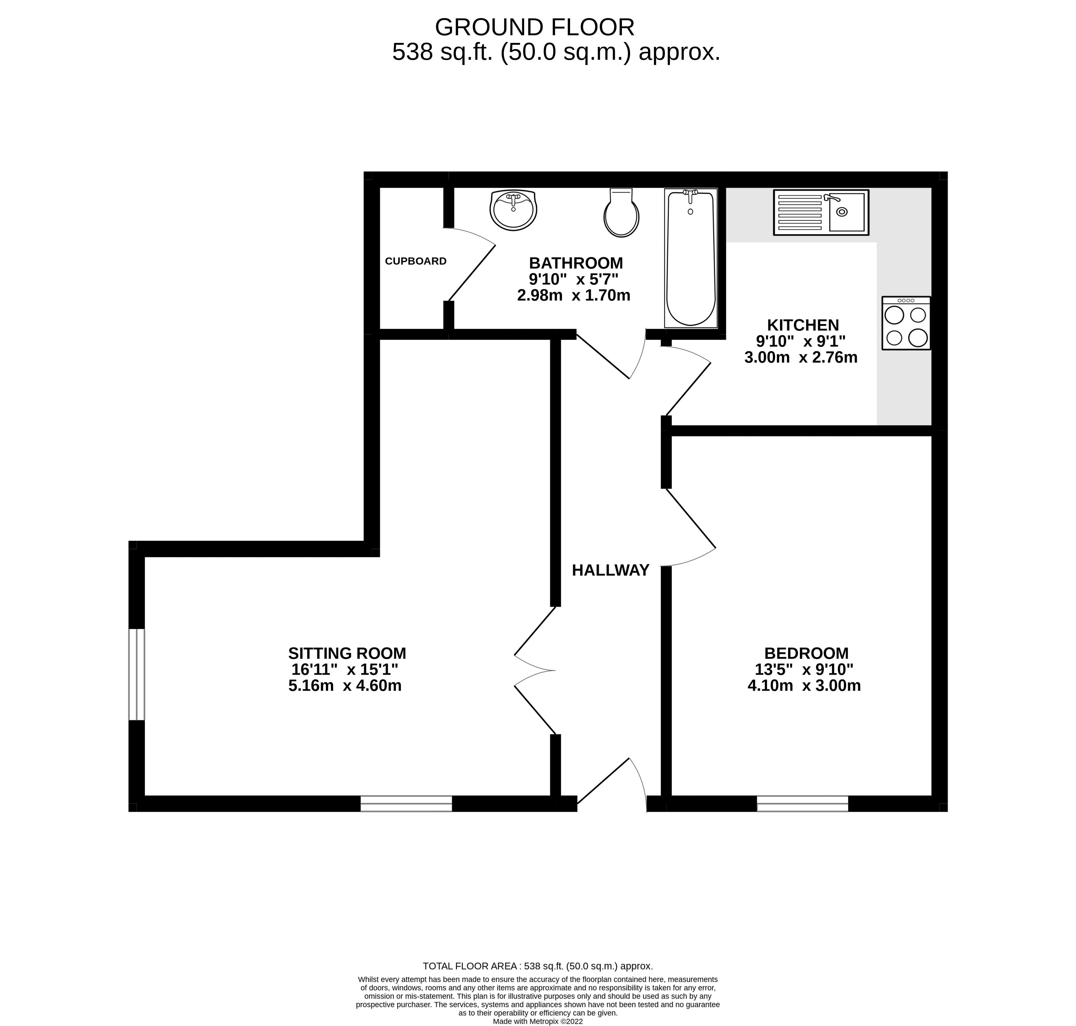Ground Floor Apartment, Monnow Keep, Monmouth NP25, 1 bedroom flat for
