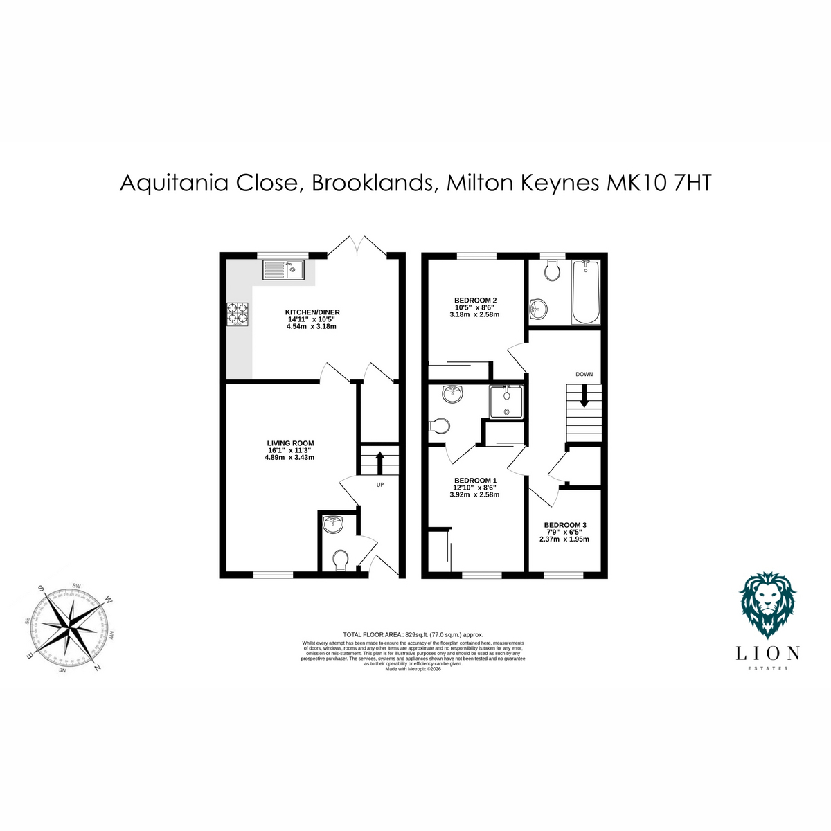 9, Aquitania Close, Milton Keynes floorplan