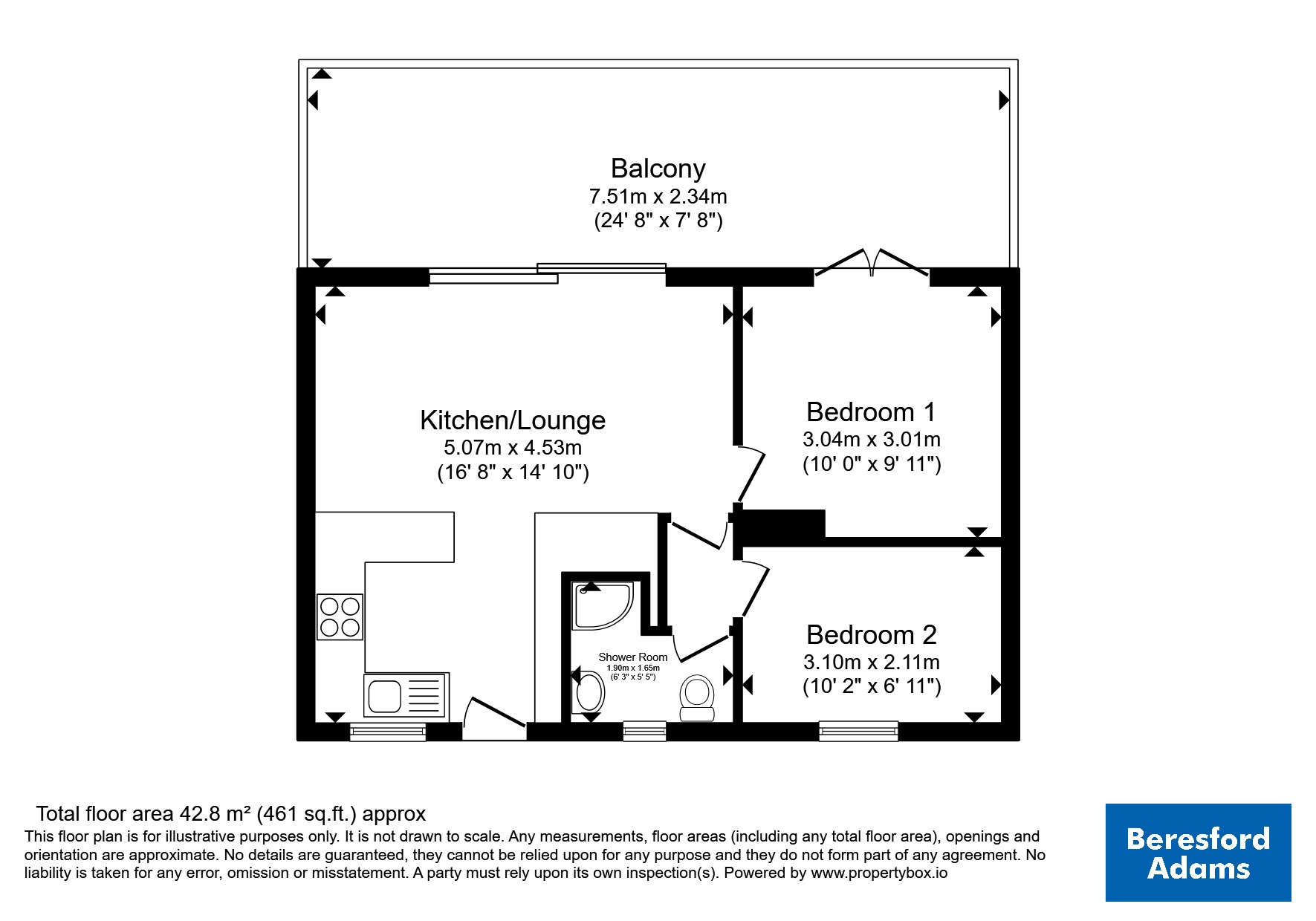 Chalet 45,, Glan Gwna Holiday Park, Caernarfon floorplan