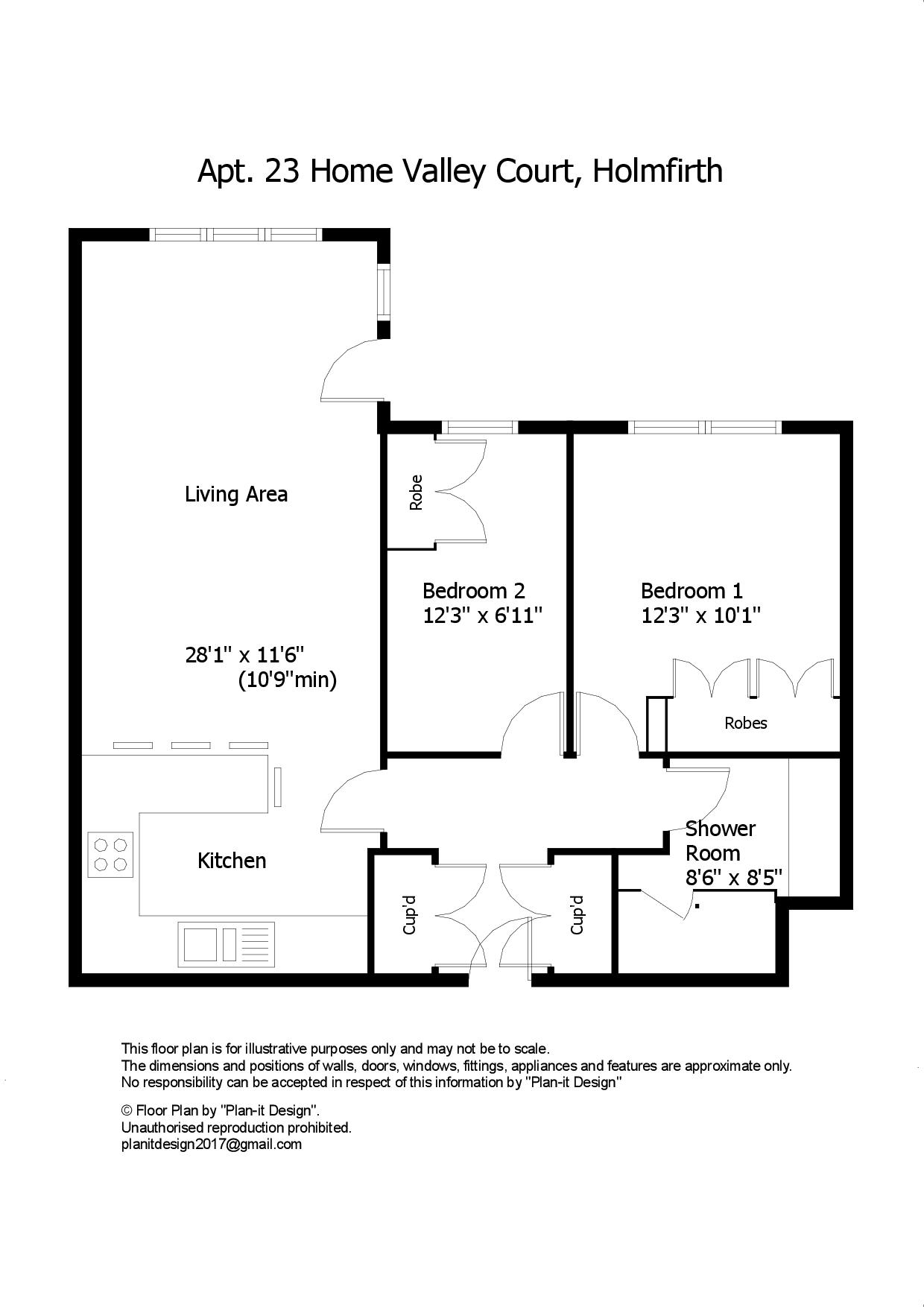 Apartment 23,, Holme Valley Court, Holmfirth floorplan