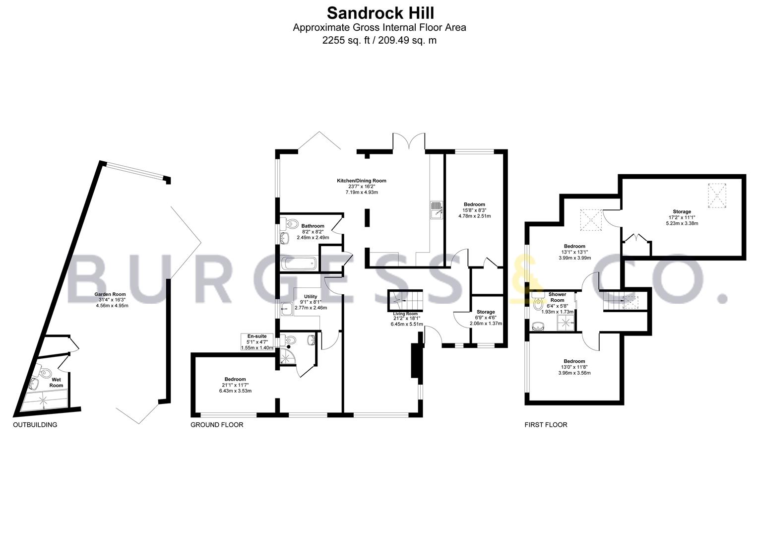 Sandrock Hill, Crowhurst floorplan