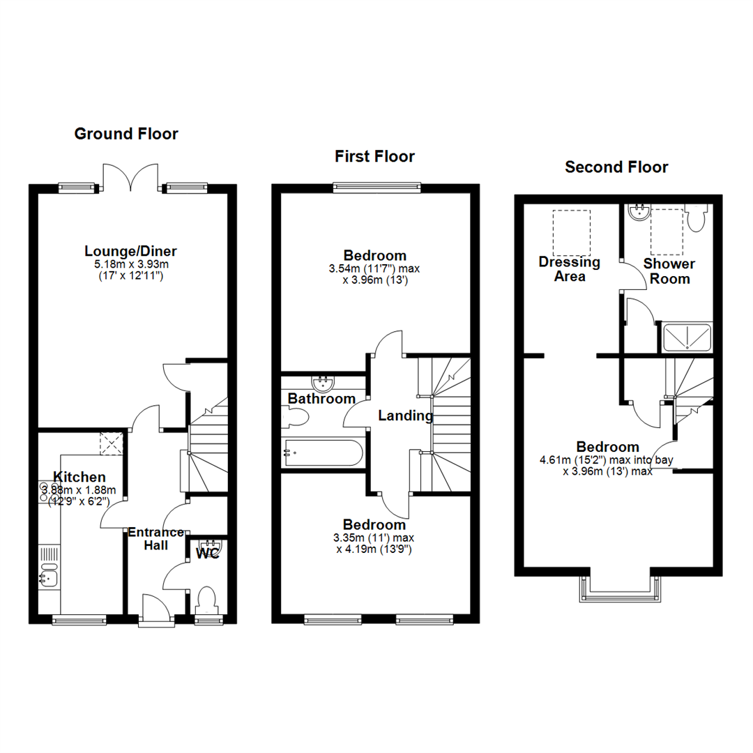 Lilleburne Drive, The Shires, Nuneaton CV10, 3 bedroom terraced house ...