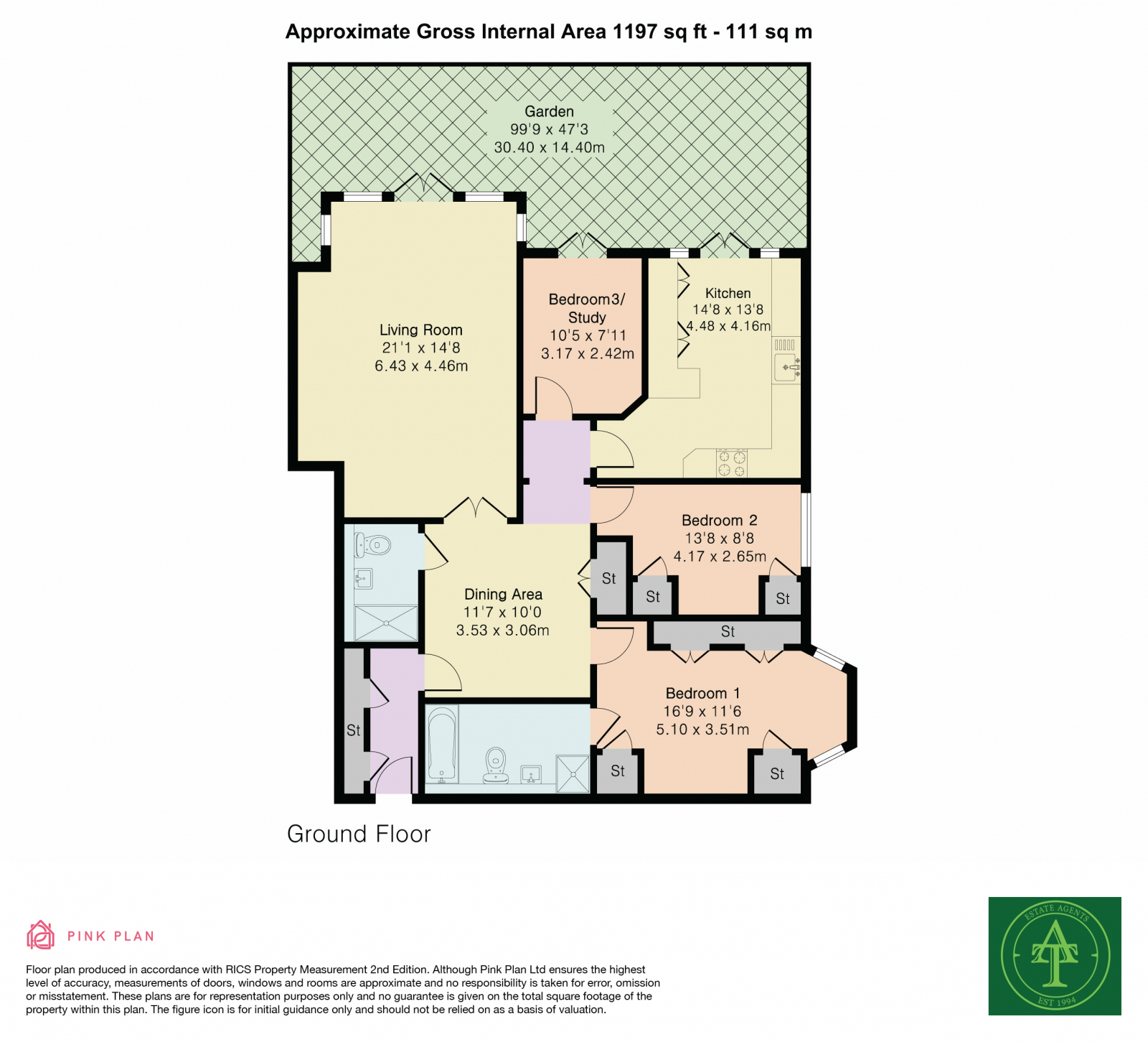 3 Roseanna Lodge, 50 Village Road, Enfield floorplan