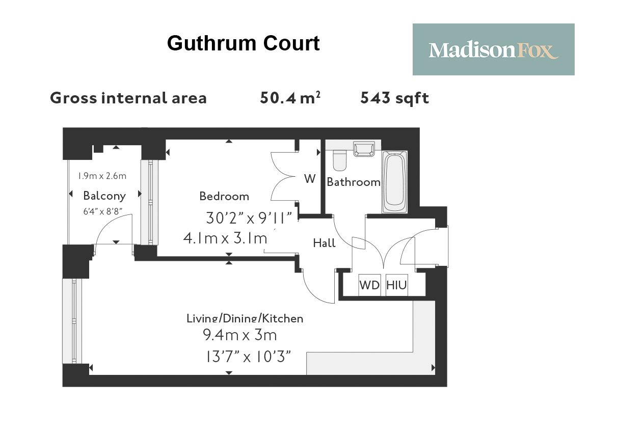 Flat 20 Guthrum Court, 1, Cavendish Square, Royal Albert Wharf floorplan