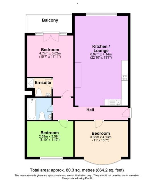 Flat 3, 587, Watford Way, Mill Hill floorplan