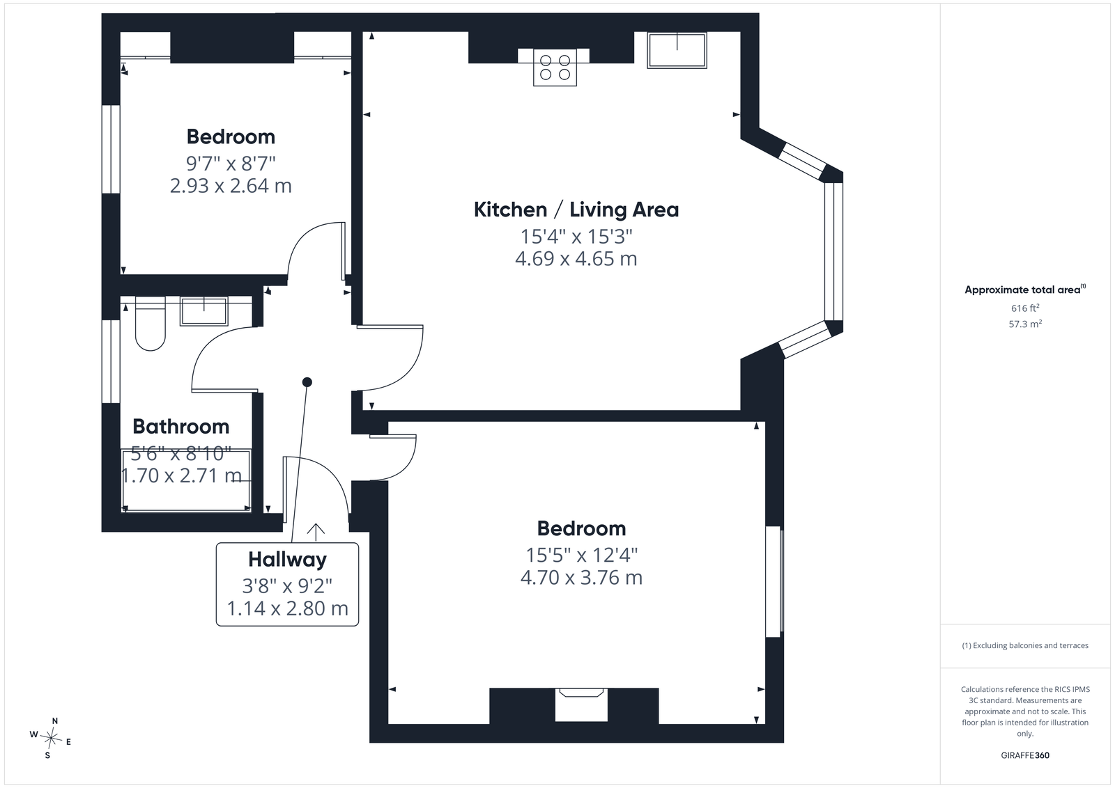 County Hotel,Flat 4, North Road, Whitby floorplan
