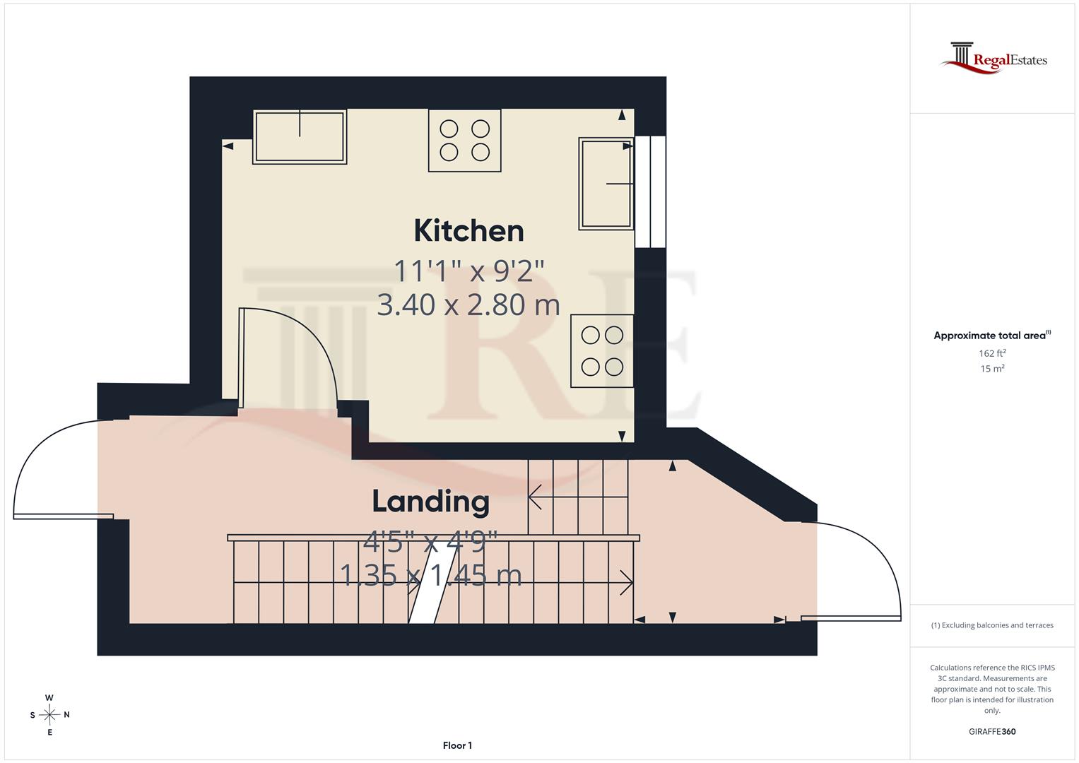 Room 1, 183, Chapter Road, London floorplan