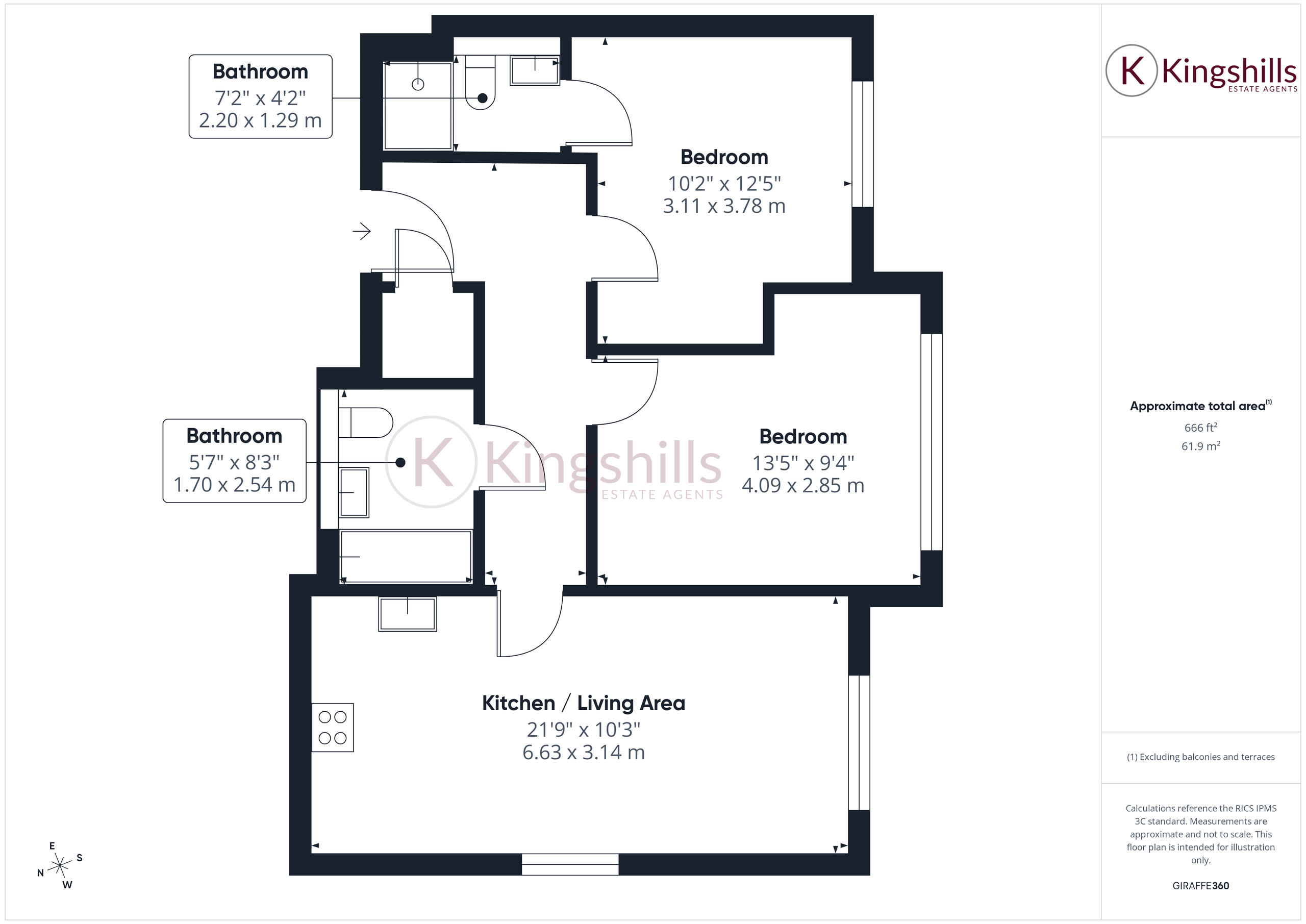 Flat 1, 171-173 Kingsmead Road, High Wycombe floorplan