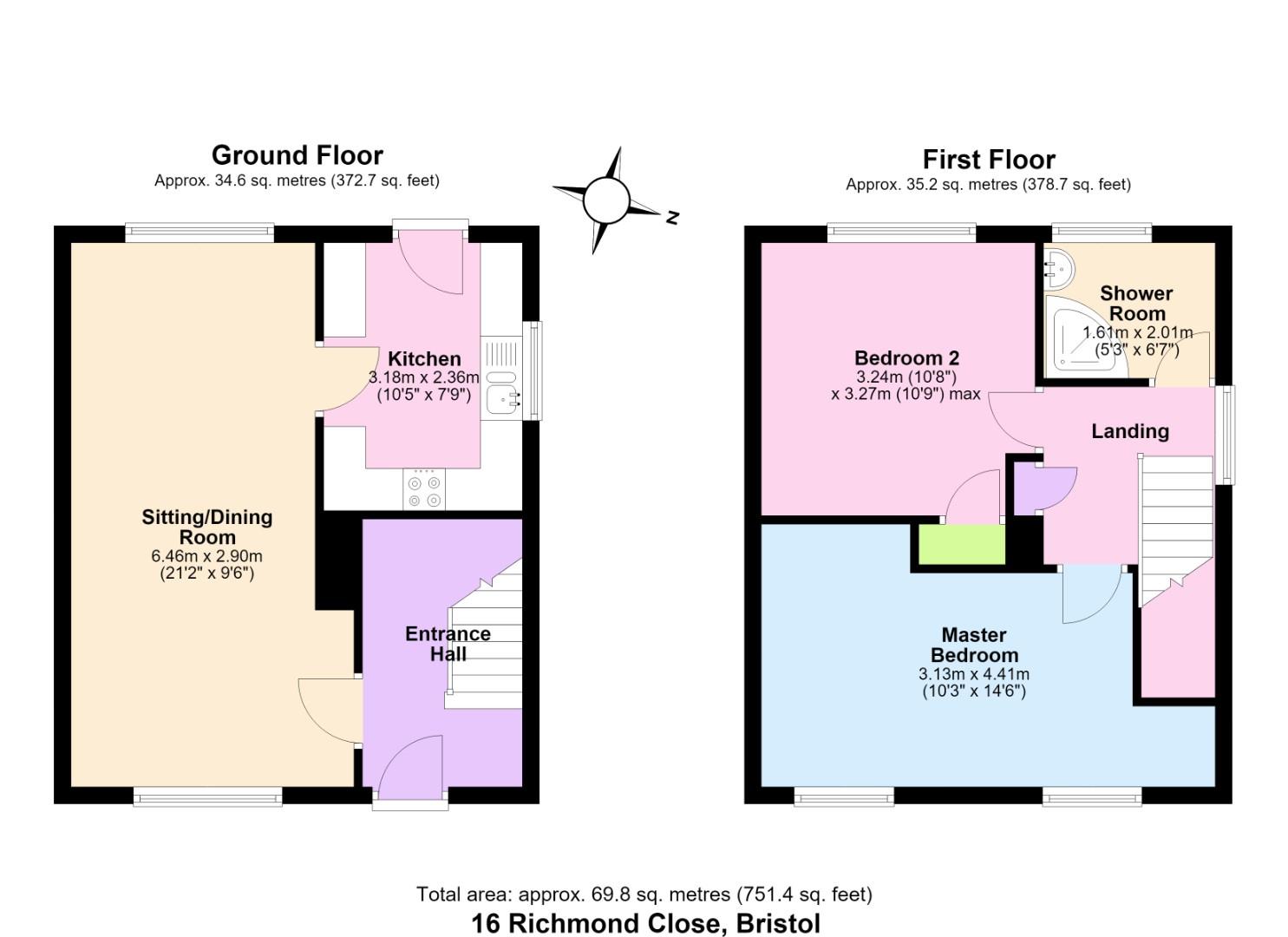 16, Richmond Close, Bristol floorplan