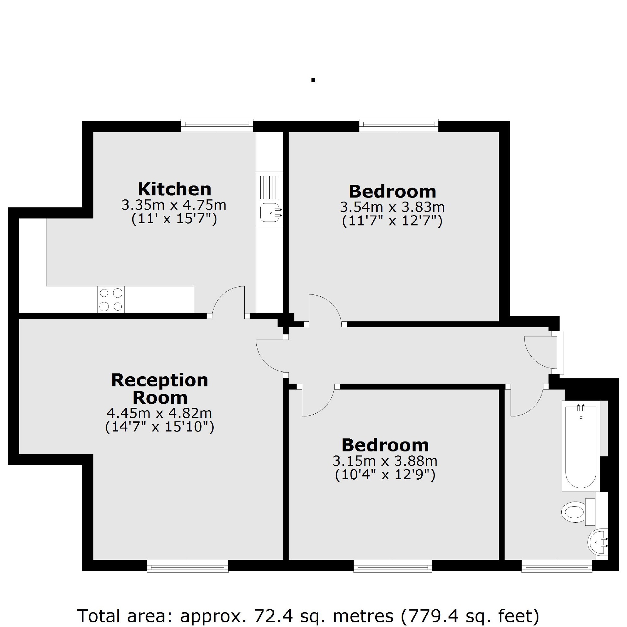 Royal Herbert Pavilions, Gilbert Close, London SE18, 2 bedroom flat for