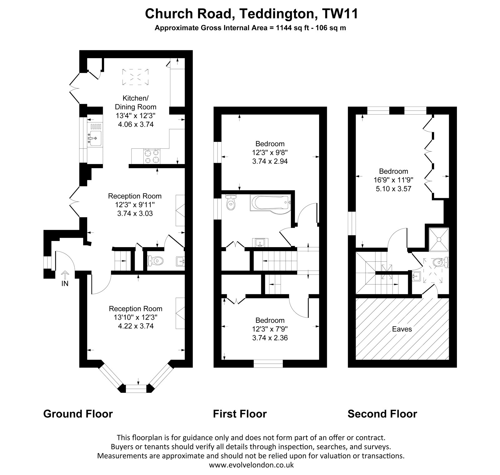 113, Church Road, Teddington floorplan
