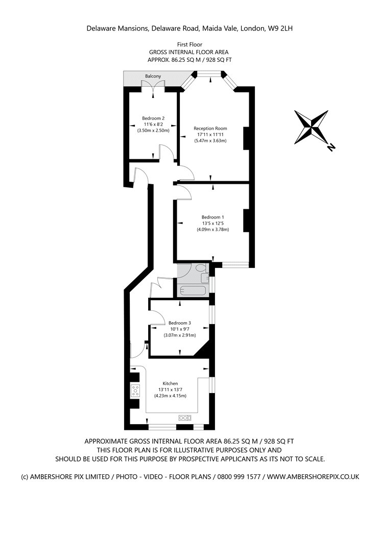 4, Delaware Mansions, Maida Vale floorplan
