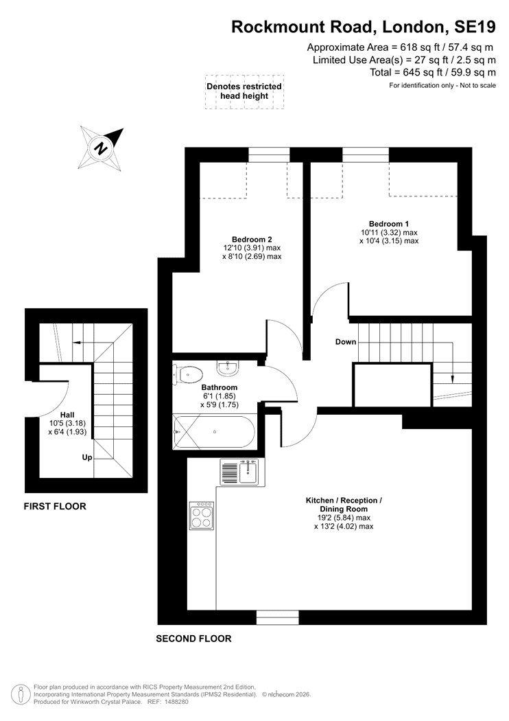 Flat 3, 28, Rockmount Road, London floorplan