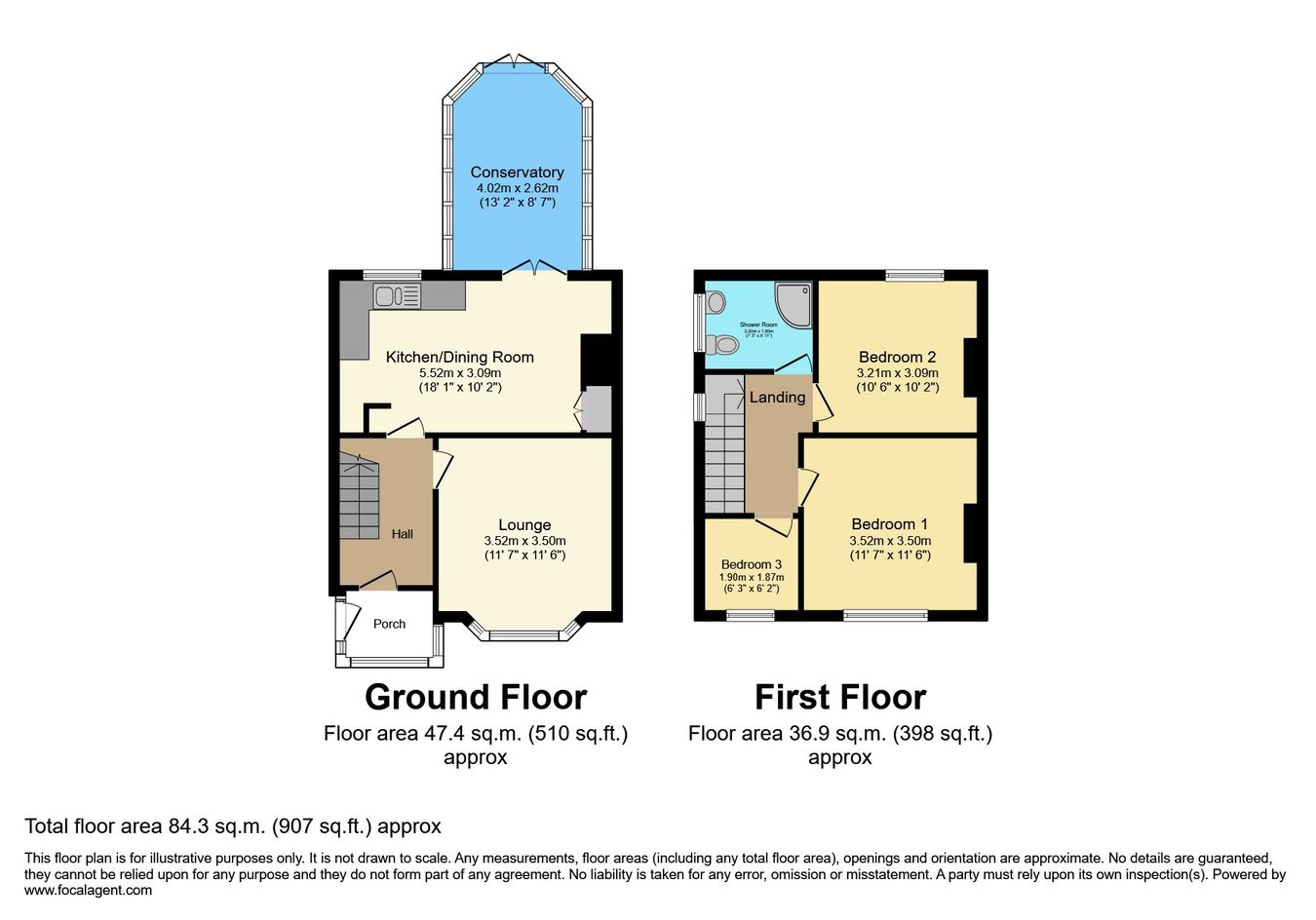45, Mansfield Road, Chesterfield floorplan