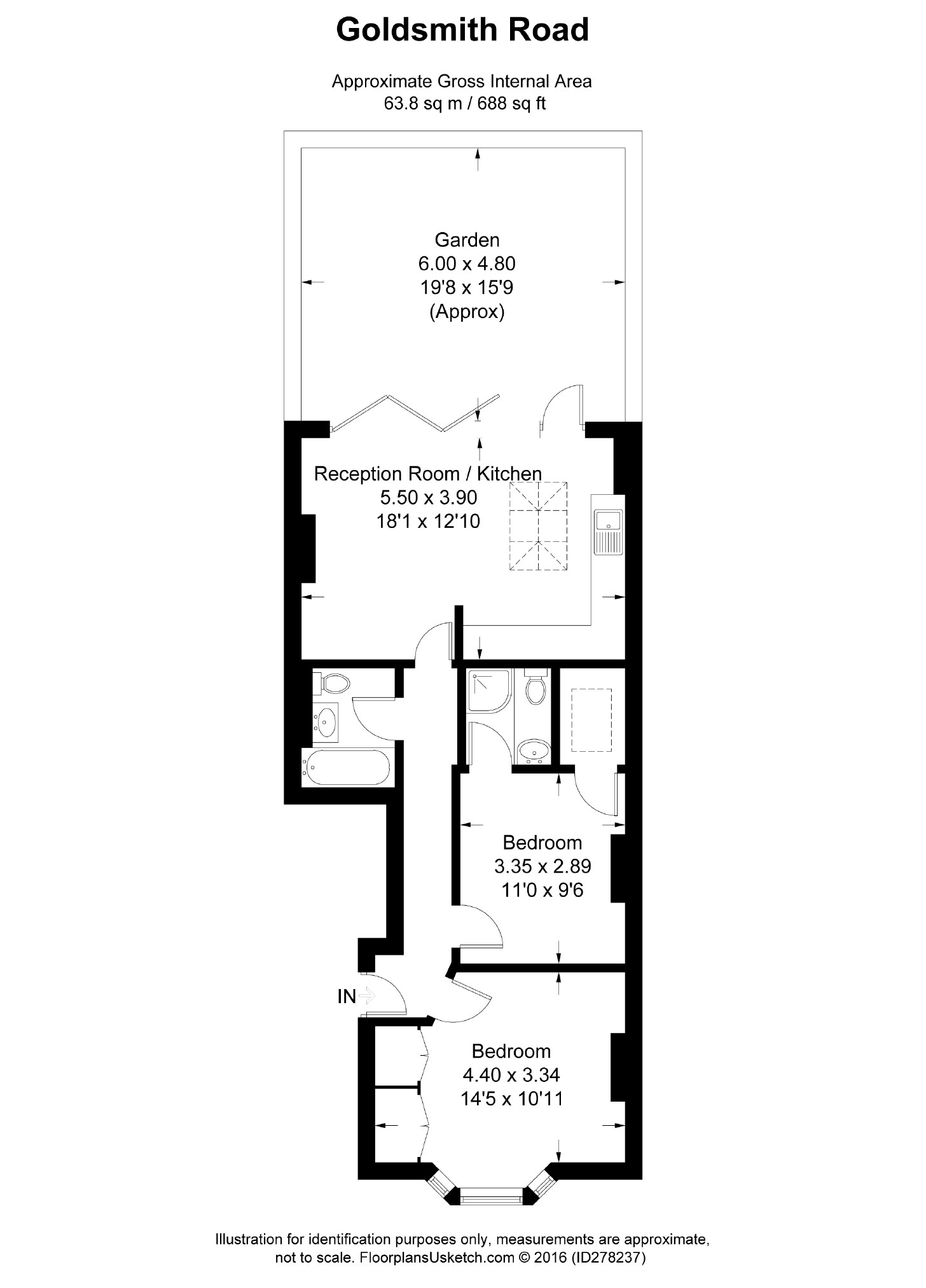 2 Bedrooms Flat to rent in Goldsmith Road, London W3