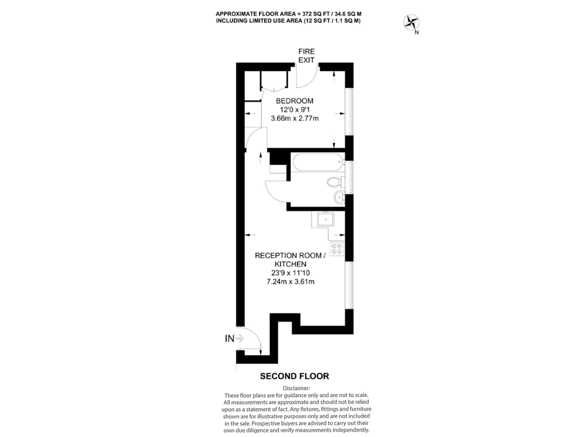 Flat 8b, Hurstwood Court Finchley Road, London floorplan