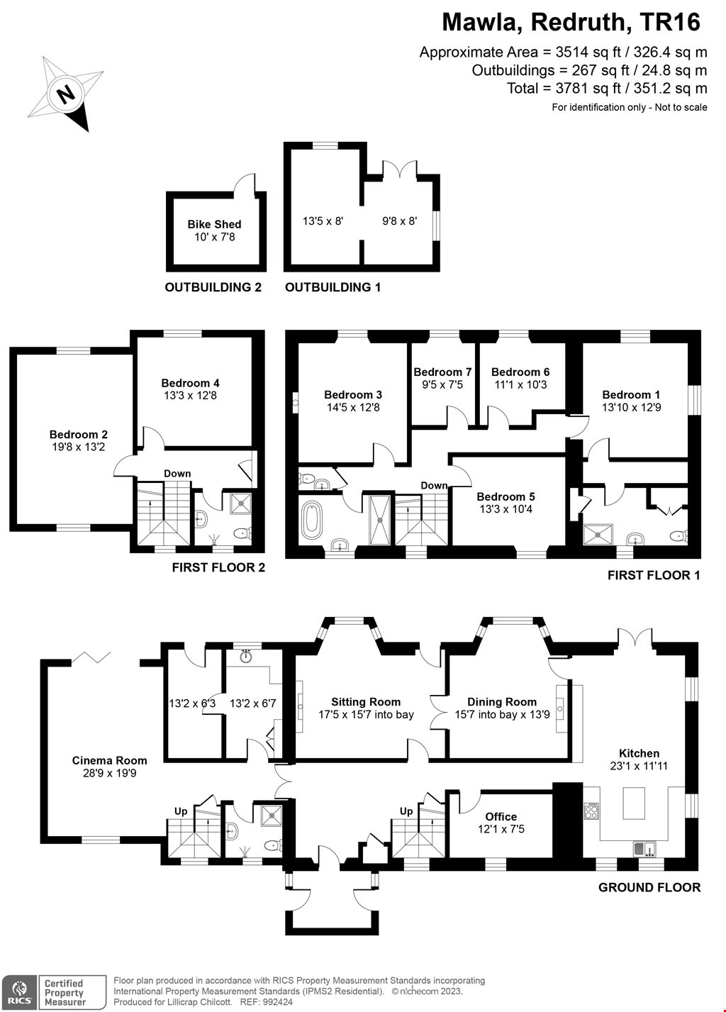 Mawla, Nr. Porthtowan, Redruth, Cornwall TR16, 9 bedroom detached house ...