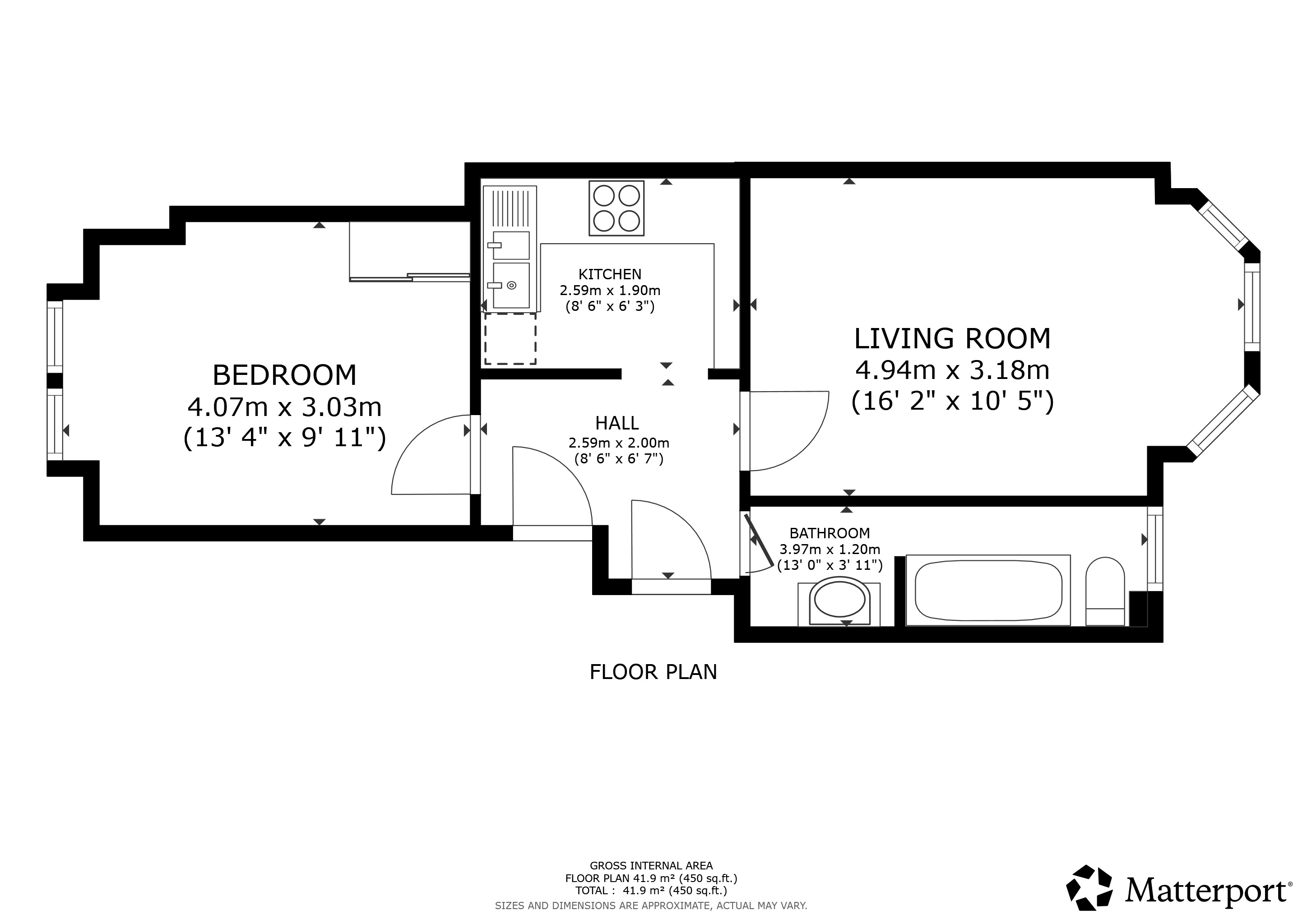 83, Bolton Drive, Flat 3/1, Mount Florida floorplan