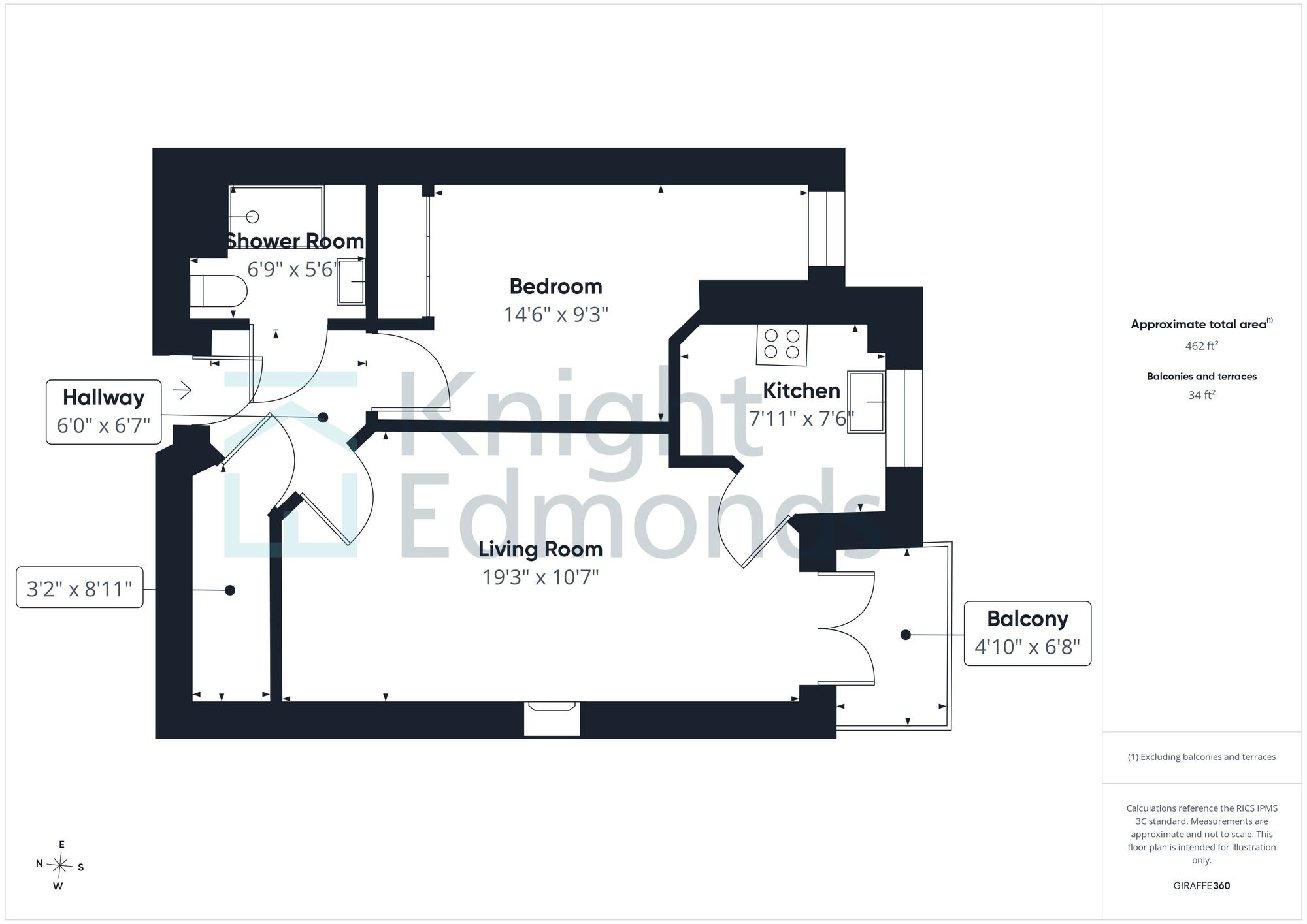Apt 31, Kings Lodge, Maidstone floorplan