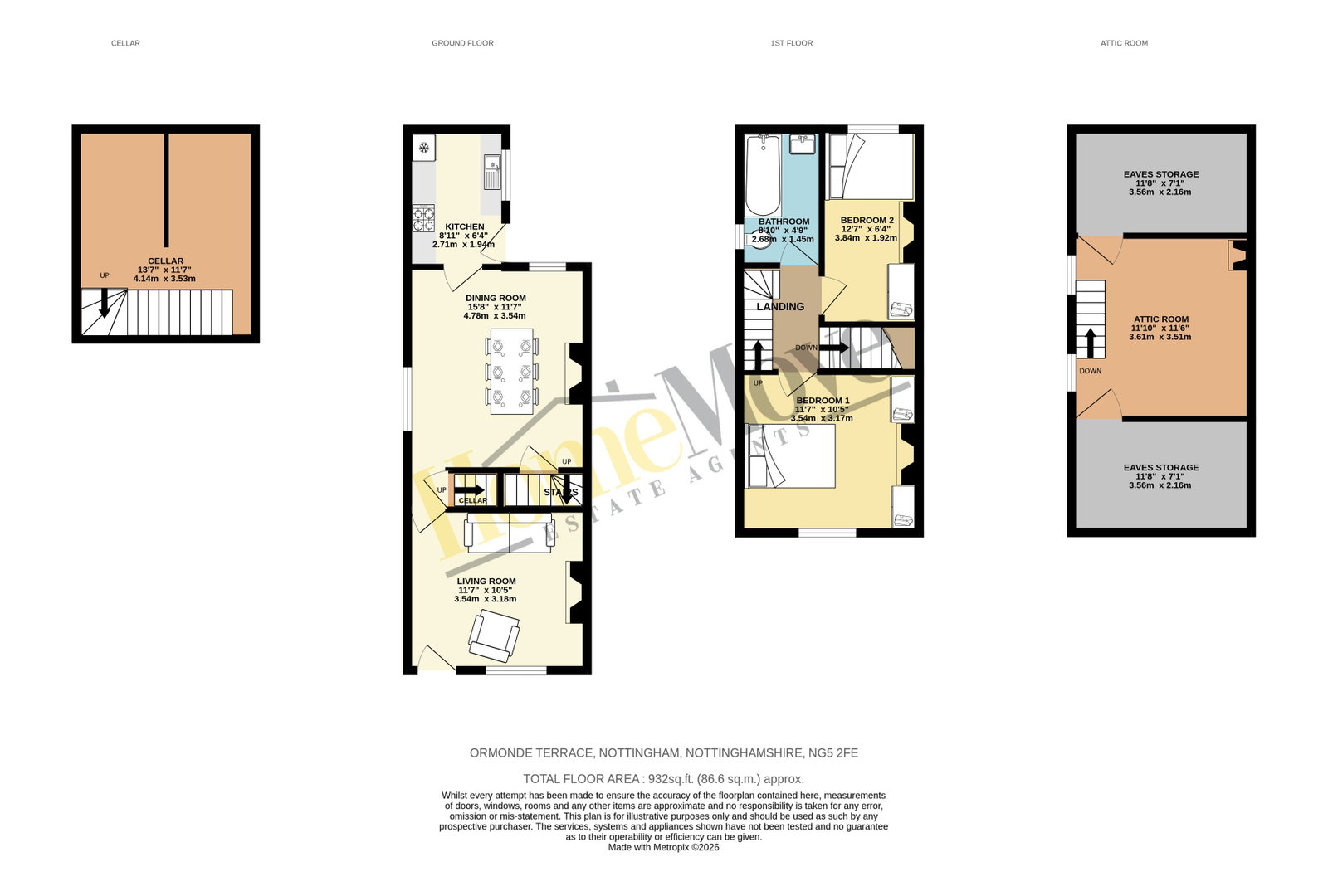 10, Ormonde Terrace, Nottingham floorplan