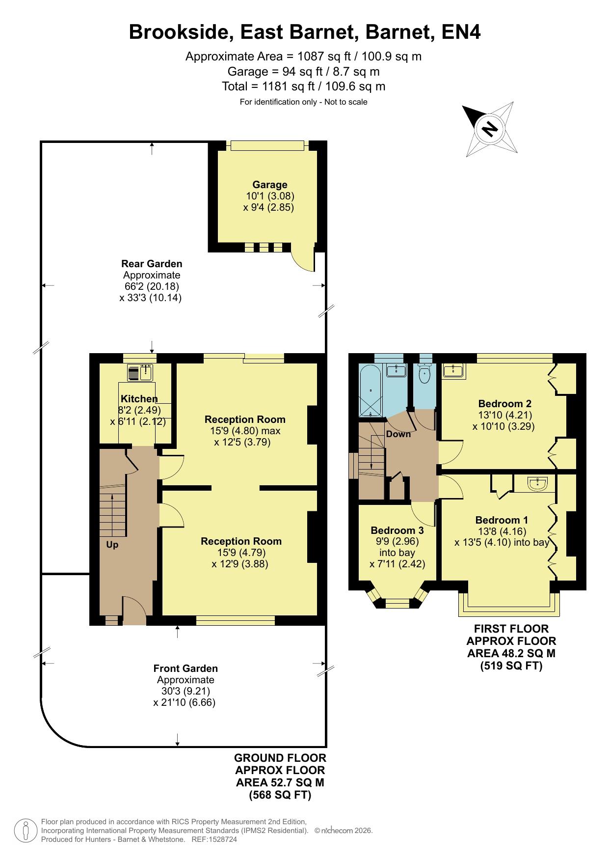 49, Brookside, Barnet floorplan