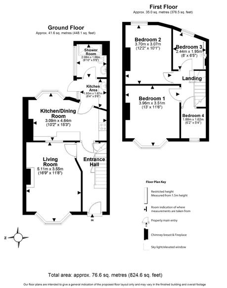 169, Carson Road, London floorplan