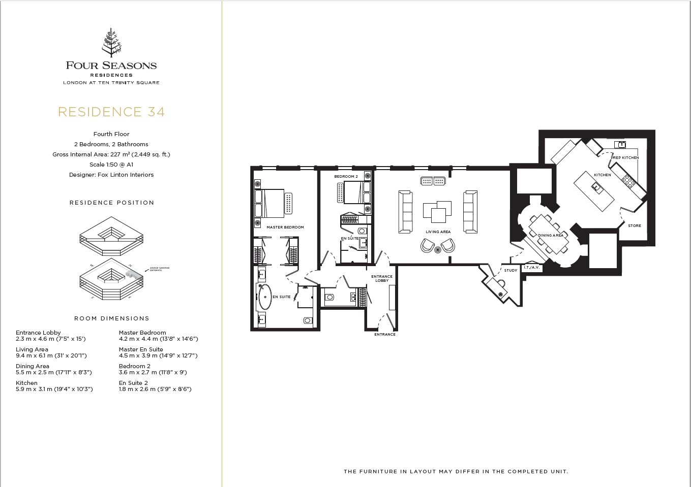 2 Bedrooms Flat to rent in Four Seasons Residences, 10 Trinity Square EC3N