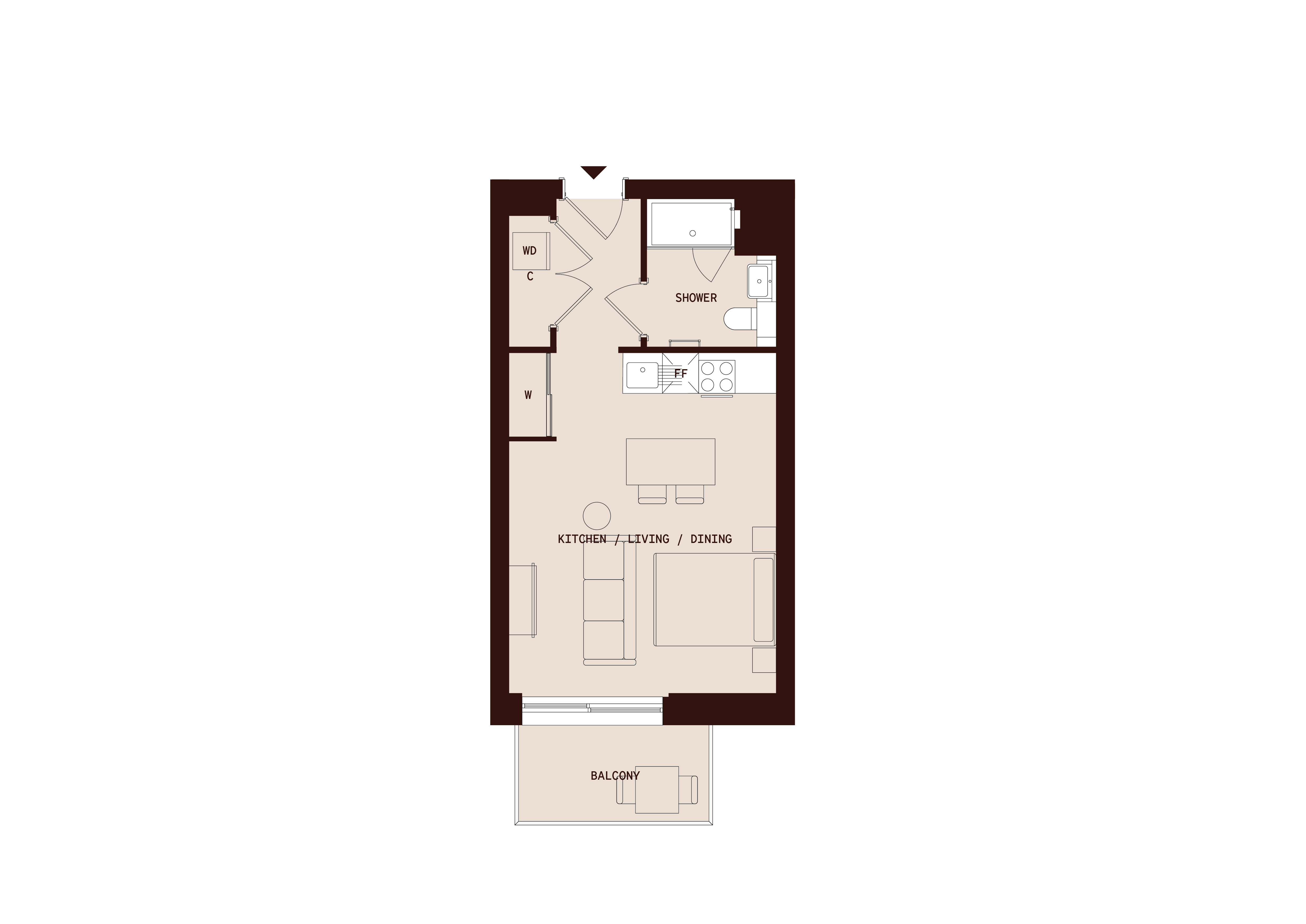 Flat 424, Dovecote House, 19 Beaufort Square, Colindale floorplan