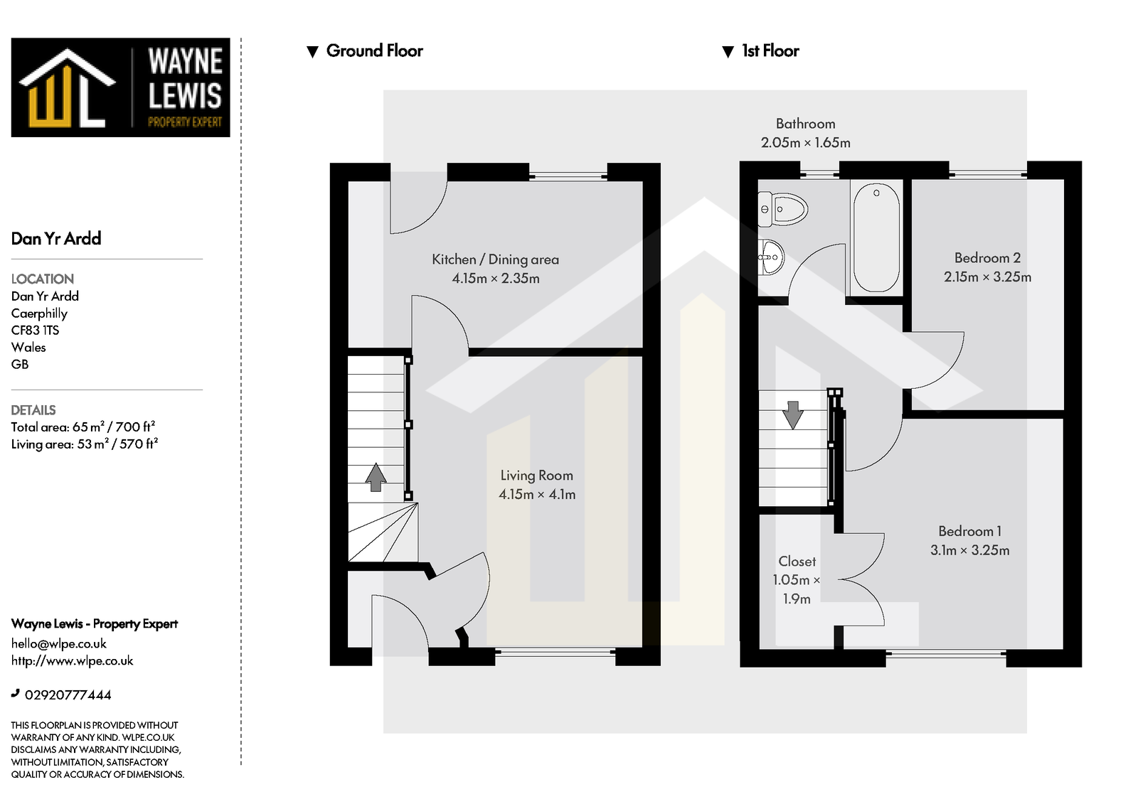 2, Dan Yr Ardd, Caerphilly floorplan