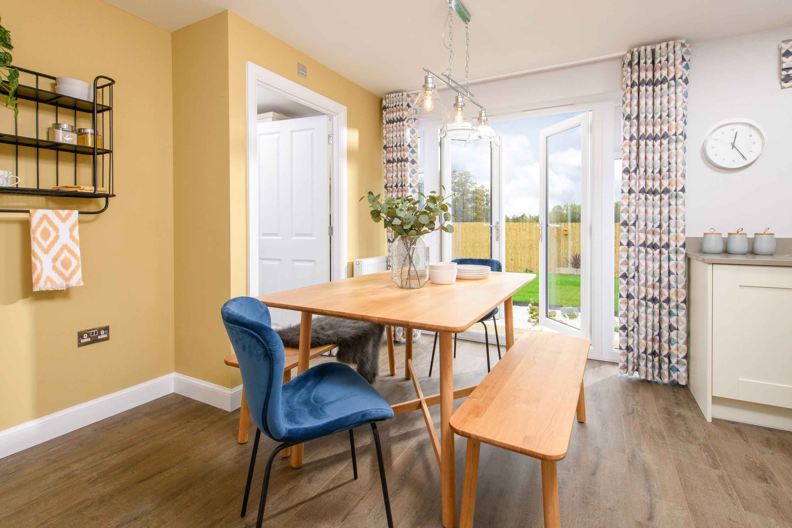 Property 3 of 8. Dining Area With French Doors In The Abbeydale 3 Bedroom Show Home